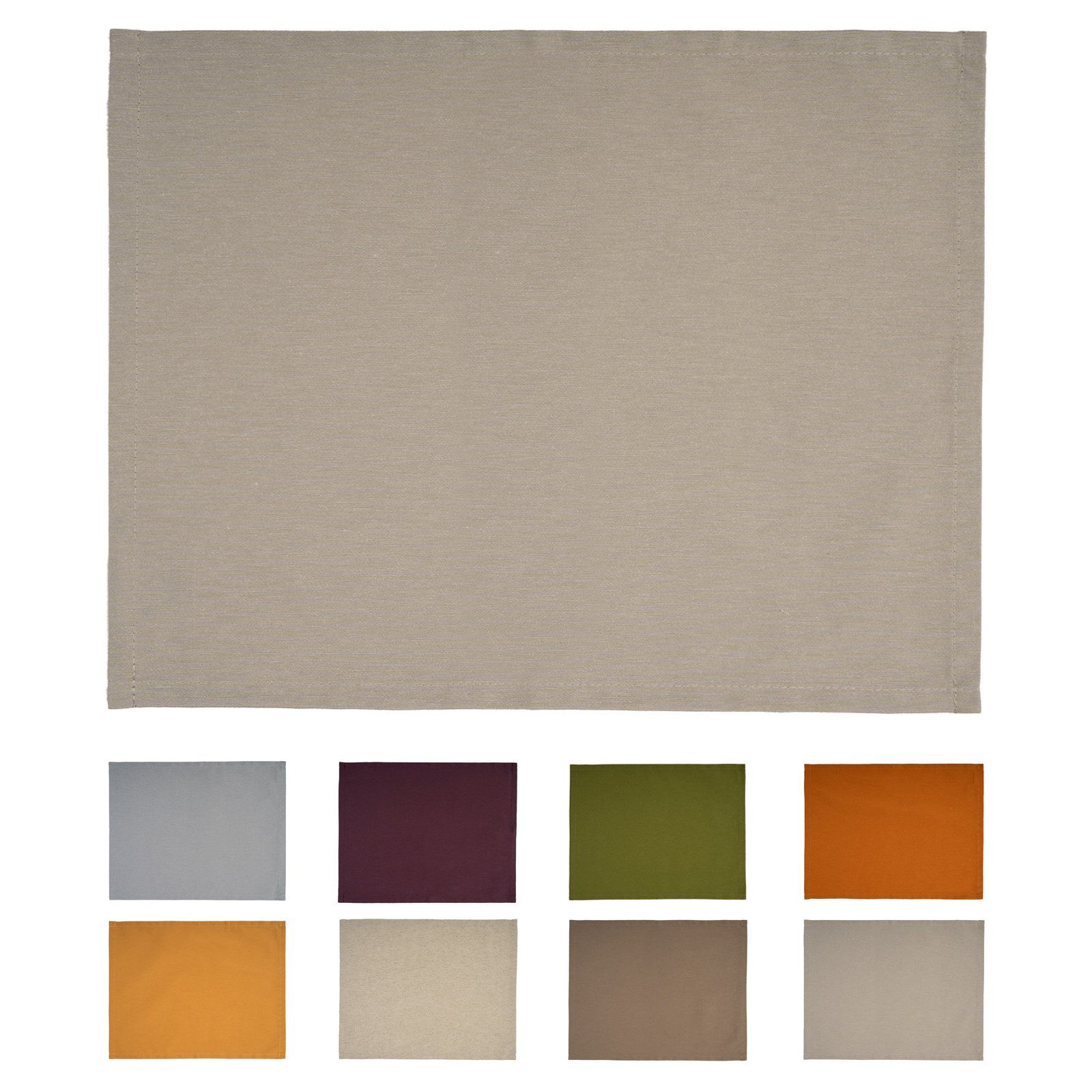 Platzset, Wunschton, beties, (1-St., 1 Stück), Tischset ca. 35x45 cm, unifarben, einfarbig taupe