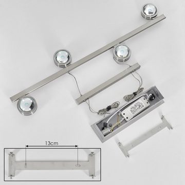 hofstein Pendelleuchte »Ceregate« moderne Pendellampe aus Metall/Glas in Nickel-matt/Klar, 3000 Kelvin, Hängelampe höhenverstellbar auf max. 150cm, 1344 Lumen, 17, 6 Watt