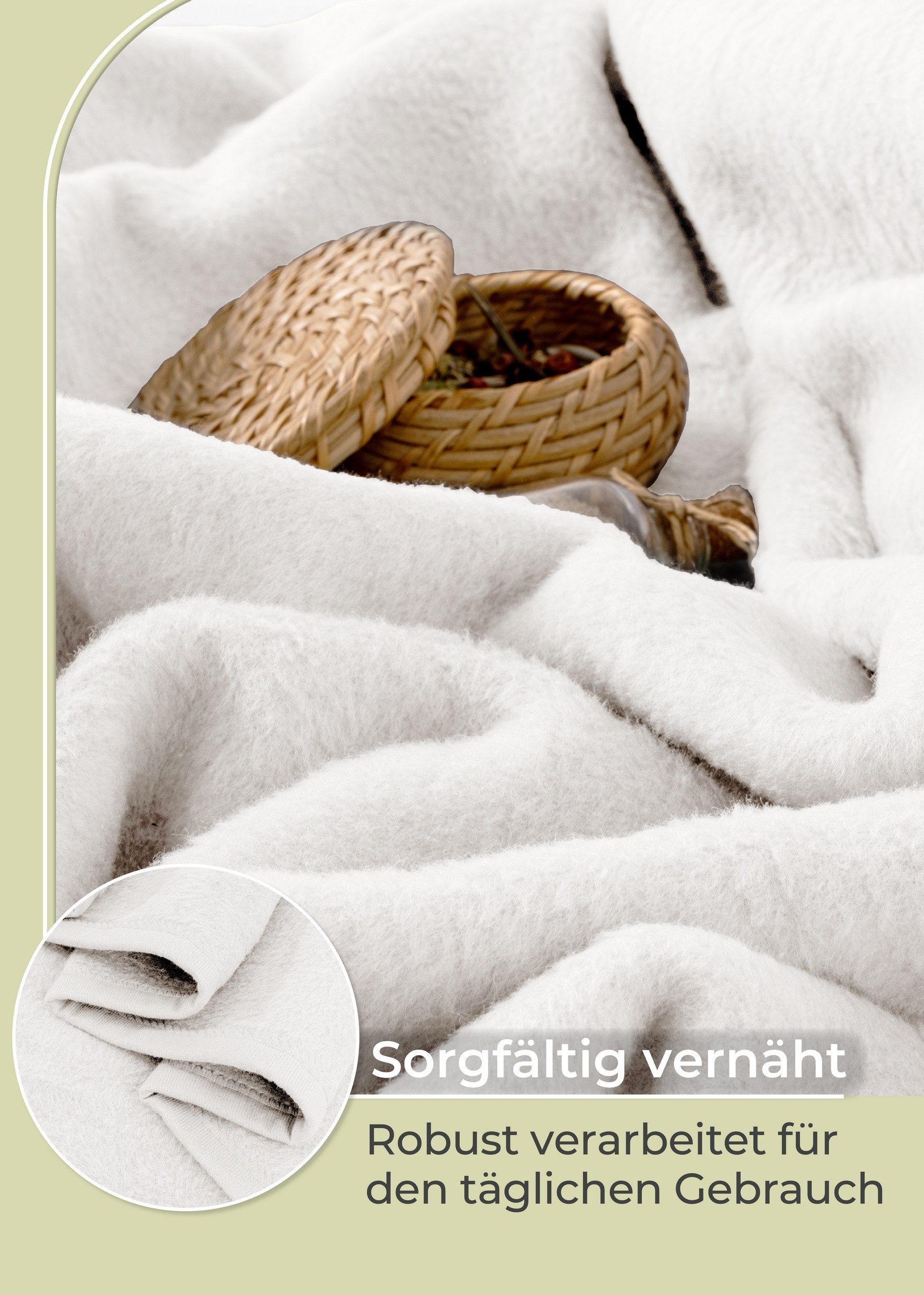 Wohndecke Wohndecke aus Baumwolle - Kuscheldecke, Baumwolldecke -, Laynenburg, Decke als Sofa-decke, Couchdecke, Wolldecke aus Baumwollmix – Bild 5 von 5