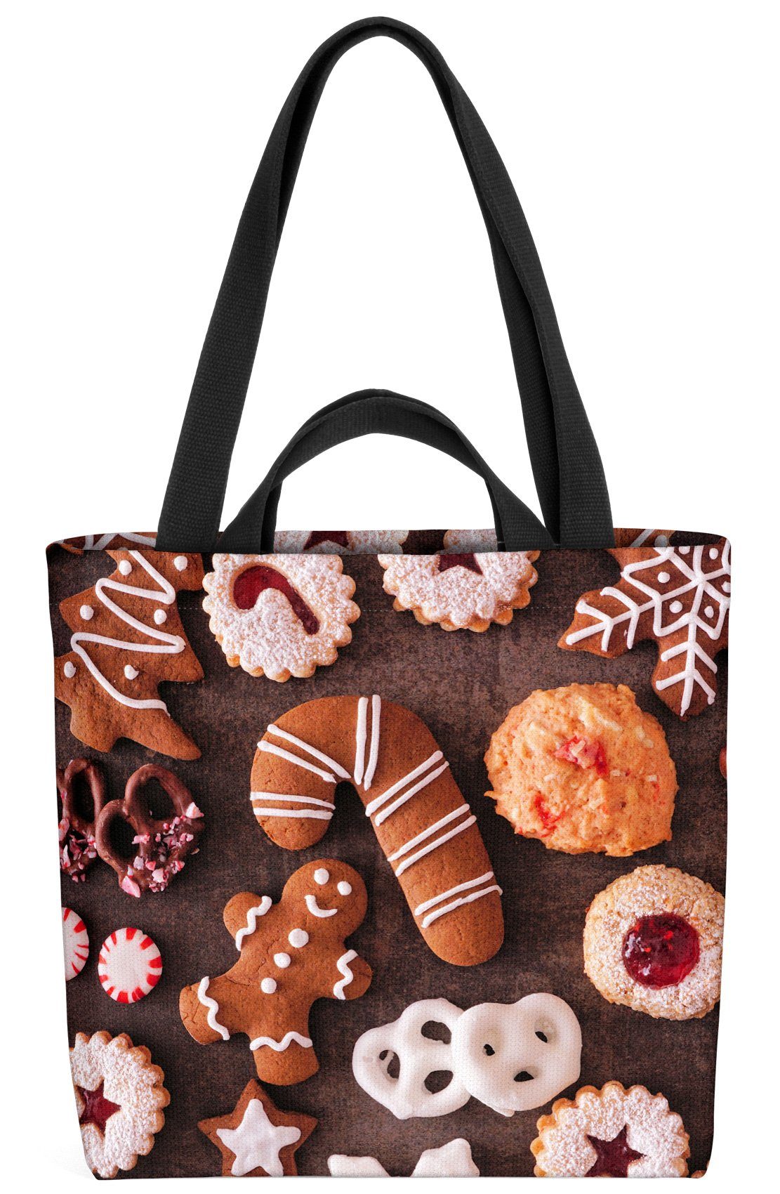 VOID Henkeltasche (1-tlg), Weihnachtsgebäck Weihnachten Backen Plätzchen Winter Herbst Küche Essen