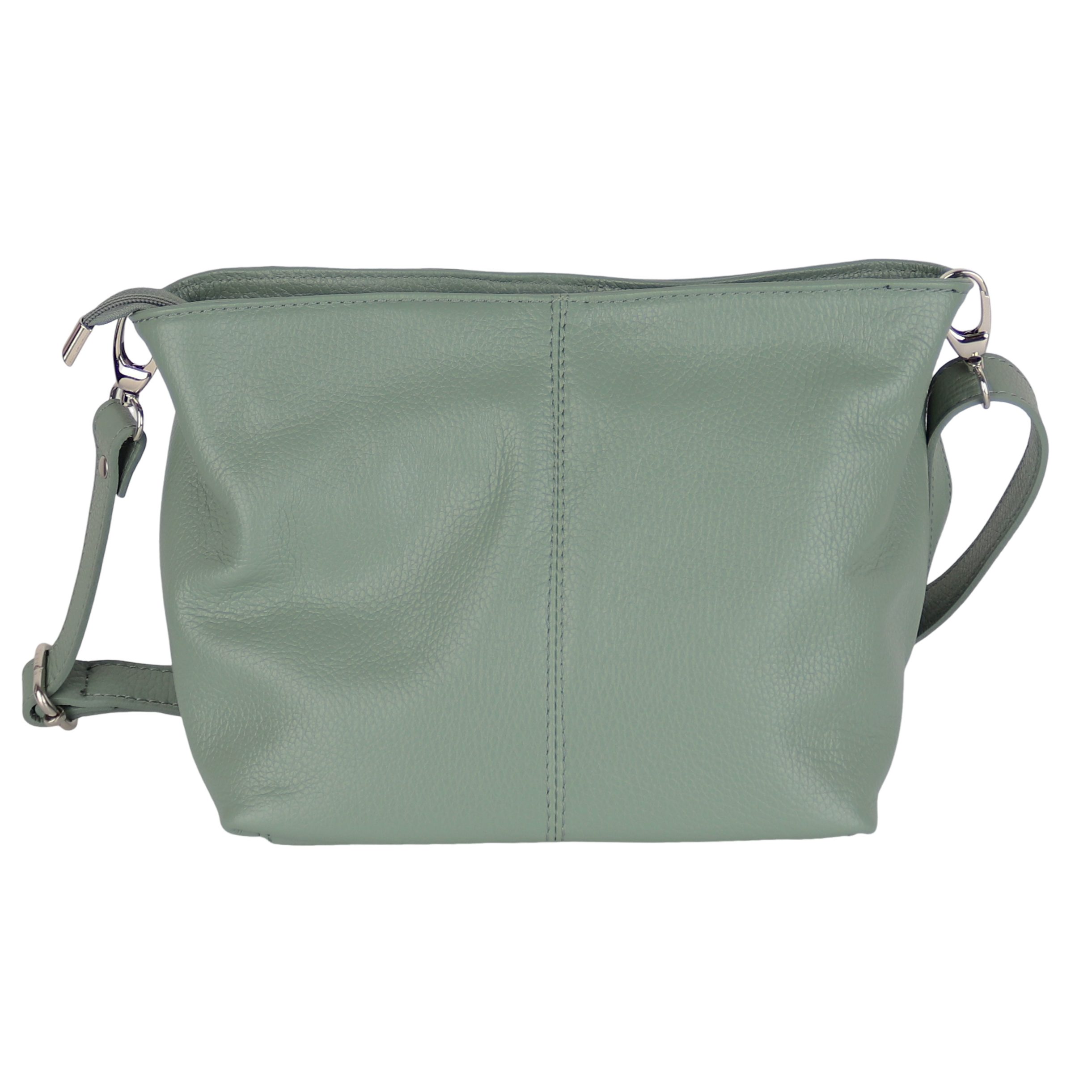 MIRROSI Umhängetasche Damen Crossbody Bag, Echtleder Made In Italy, Mittelgroße Damen Tasche 30x20x13cm