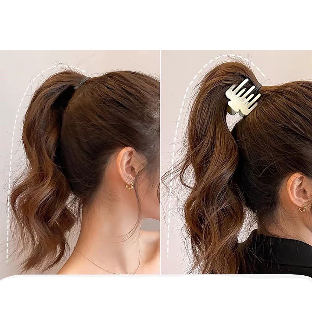 WaKuKa Diadem 4er-Pack mittelgroße (4-tlg) Haarspangen-Krallen-Haaraccessoires