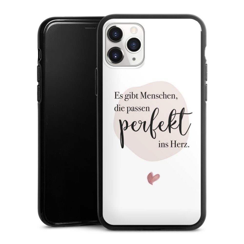 DeinDesign Handyhülle Es gibt Menschen die passen, Apple iPhone 11 Pro Silikon Hülle Bumper Case Handy Schutzhülle