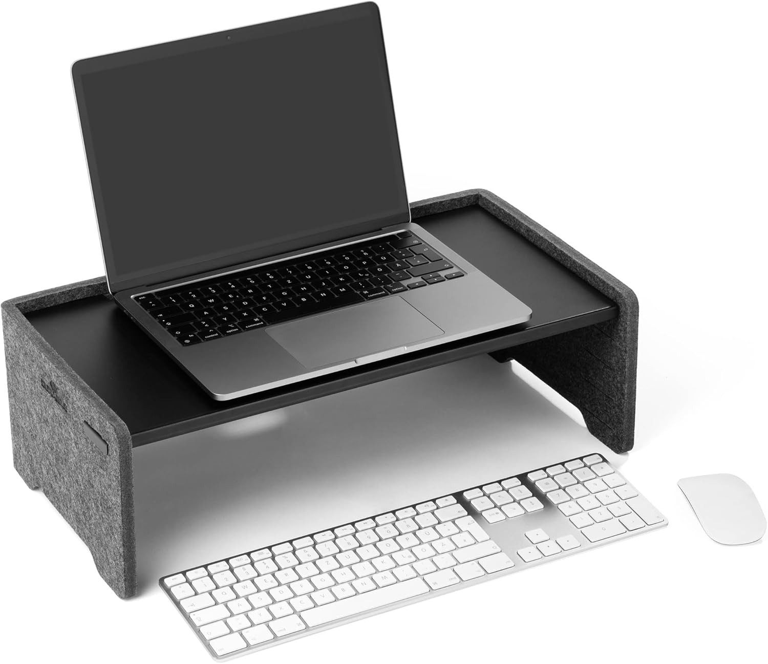 DURABLE Wandhalterung EFFECT, (Schreibtischaufsatz EFFECT für Monitore und Laptops, höhenverstellbar)