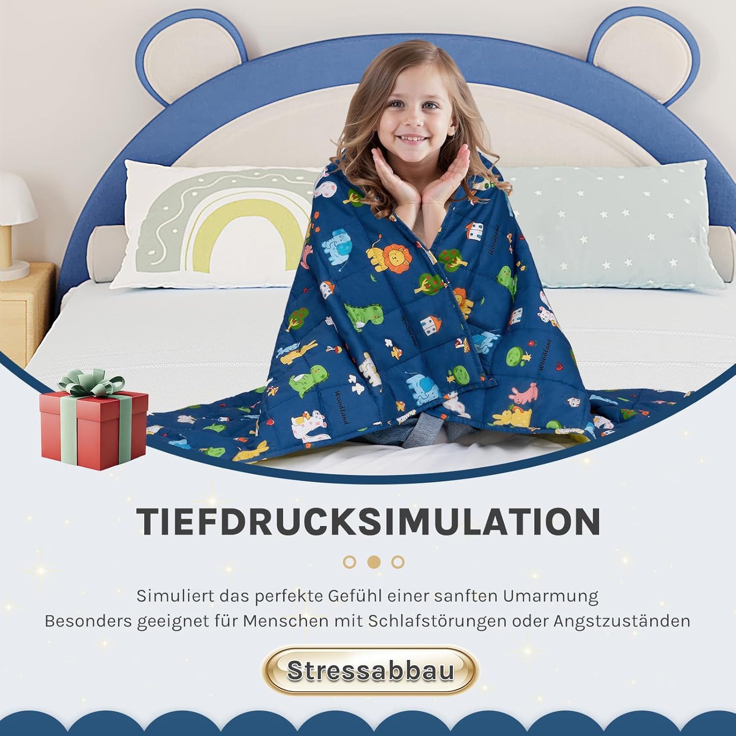 Woltu Gewichtsdecke, 4,5kg Entspannungsdecke mit Glasperlen, Baumwolle Bett günstig online kaufen