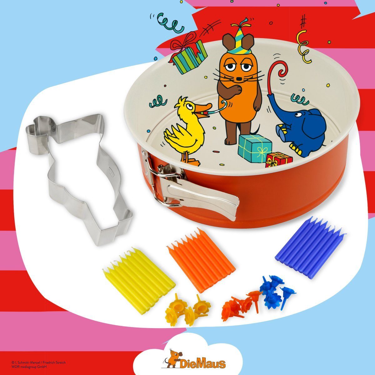 Dr. Oetker Küchenhelfer Back-Set Online-Set Sendung mit der Maus, 3-tlg.