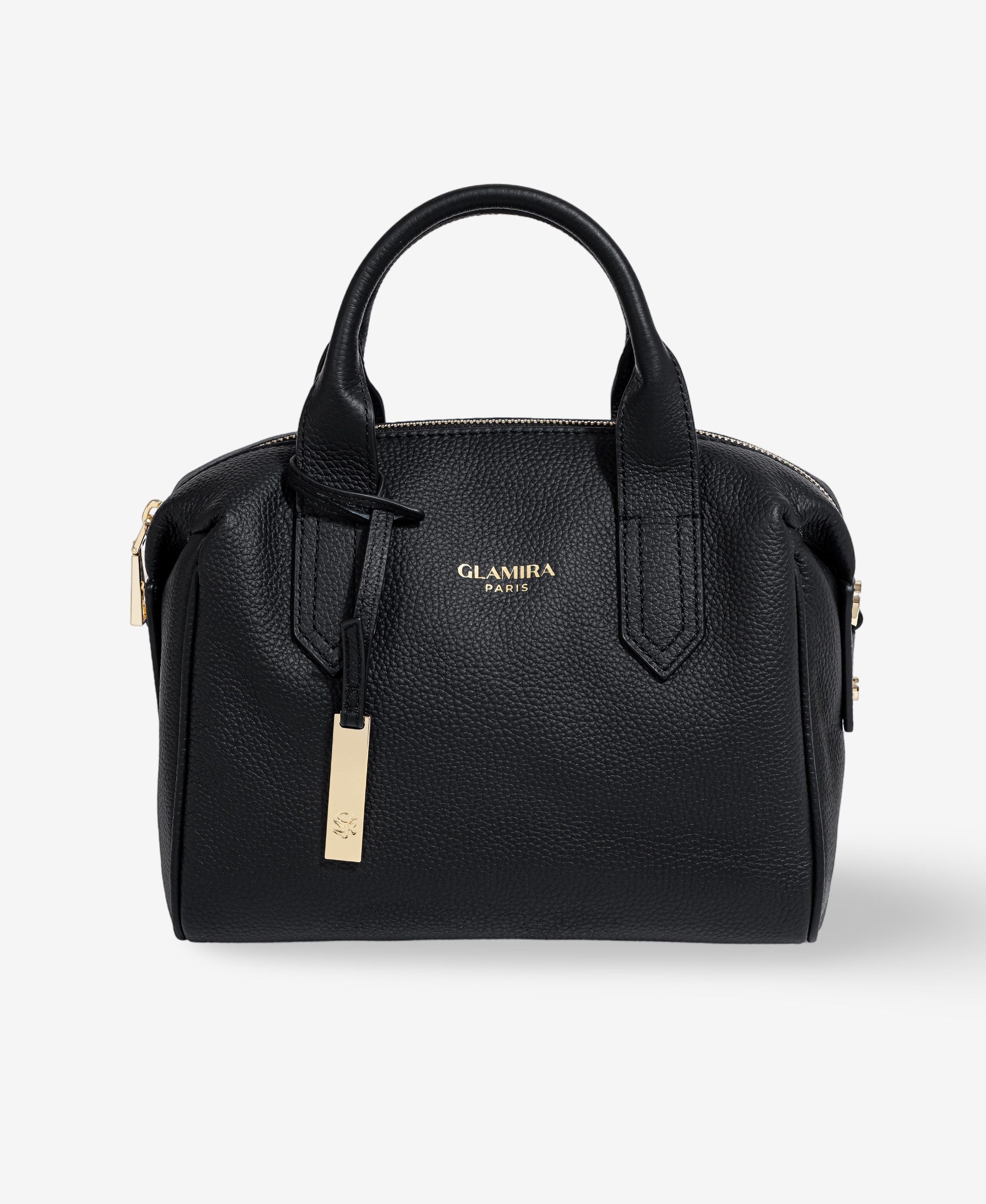GLAMIRA Umhängetasche GoAnywhere Schwarze Umhängetasche (1-tlg), echt Leder