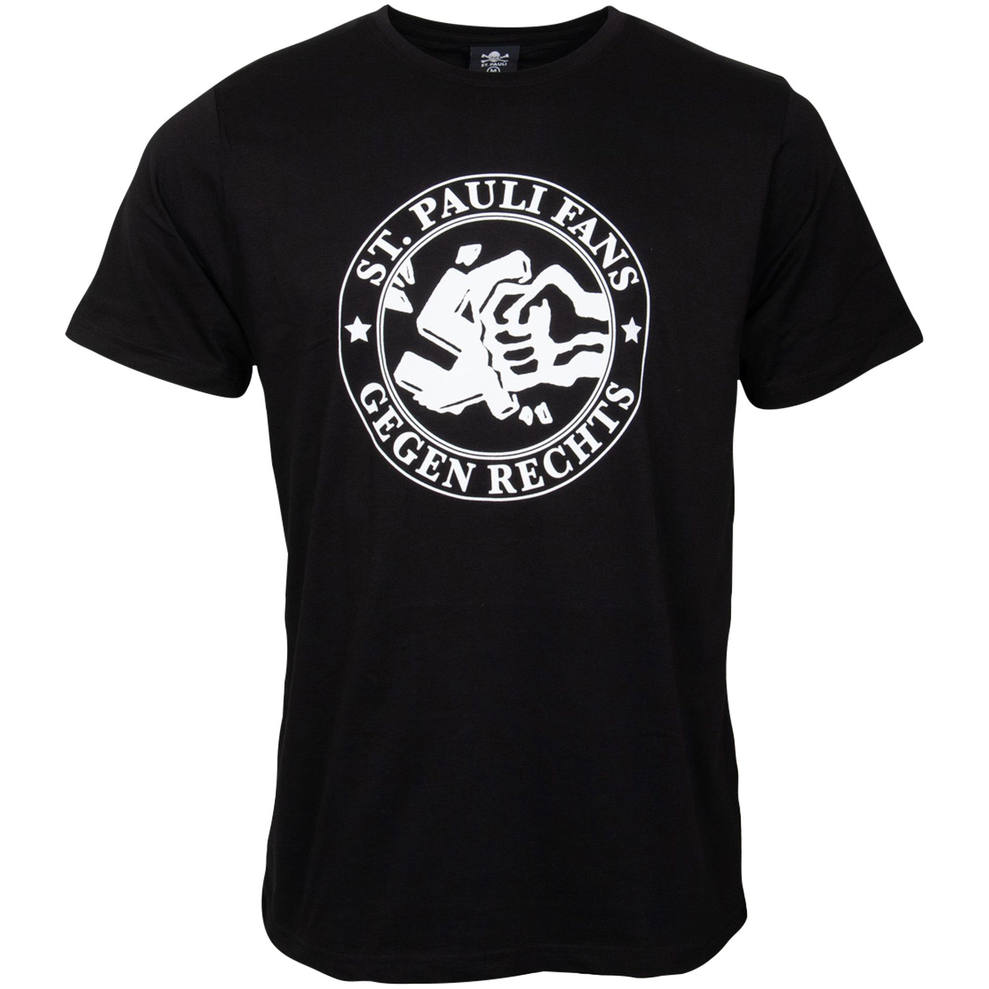FC St. Pauli Print-Shirt FC St. Pauli T-Shirt Gegen Rechts - schwarz
