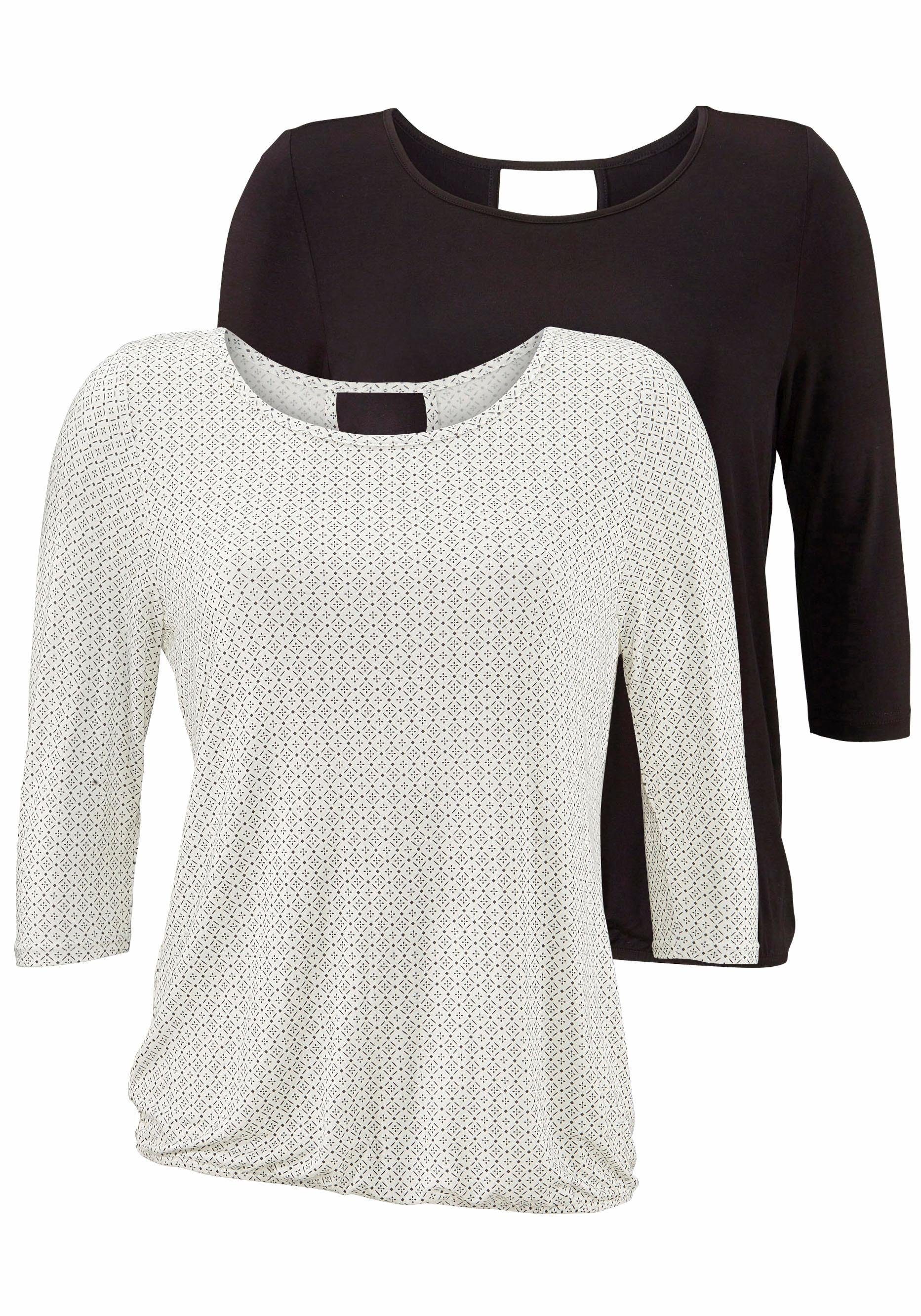 3/4-Arm-Shirt mit modischem Cut-out