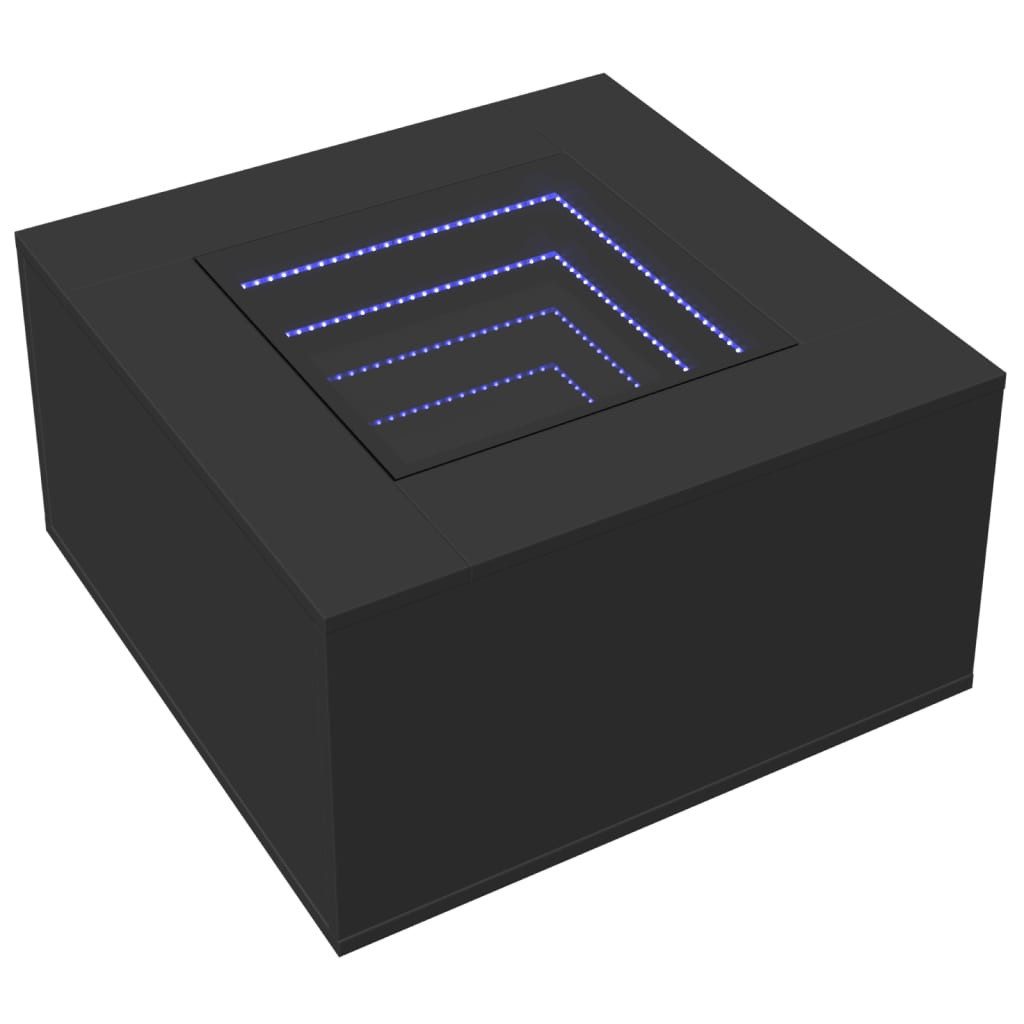 vidaXL Couchtisch LED-Couchtisch Schwarz 60x60x40 cm Holzwerkstoff (1-St) günstig online kaufen