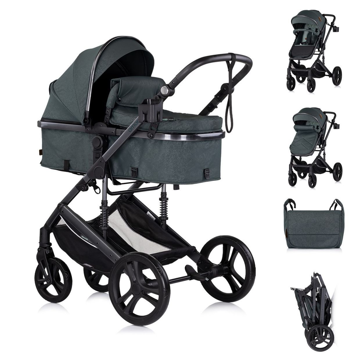 Kombi-Kinderwagen Kinderwagen 2 in 1 Amore
