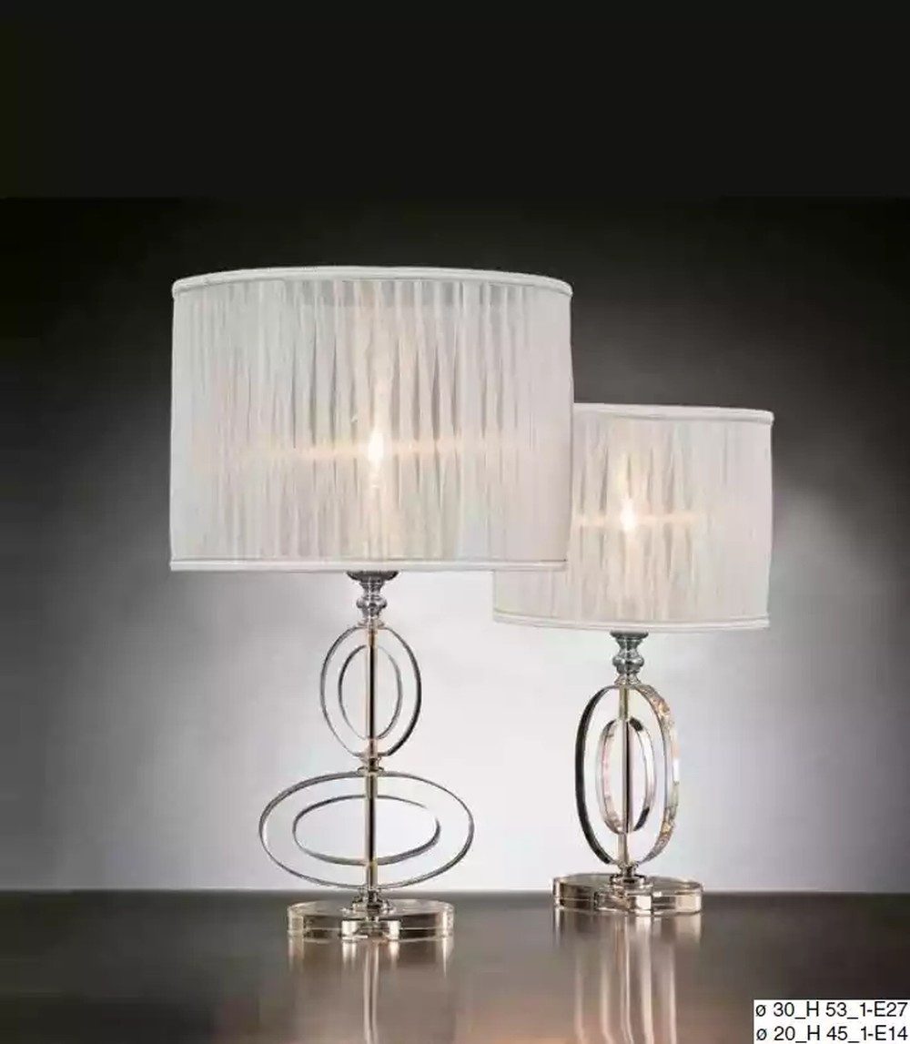 JVmoebel Tischleuchte Kronleuchter Tischlampe aus Kristall in elegantem Design, Keine Funktionen, Leuchtmittel wechselbar, Tageslichtweiß, Made in Europa