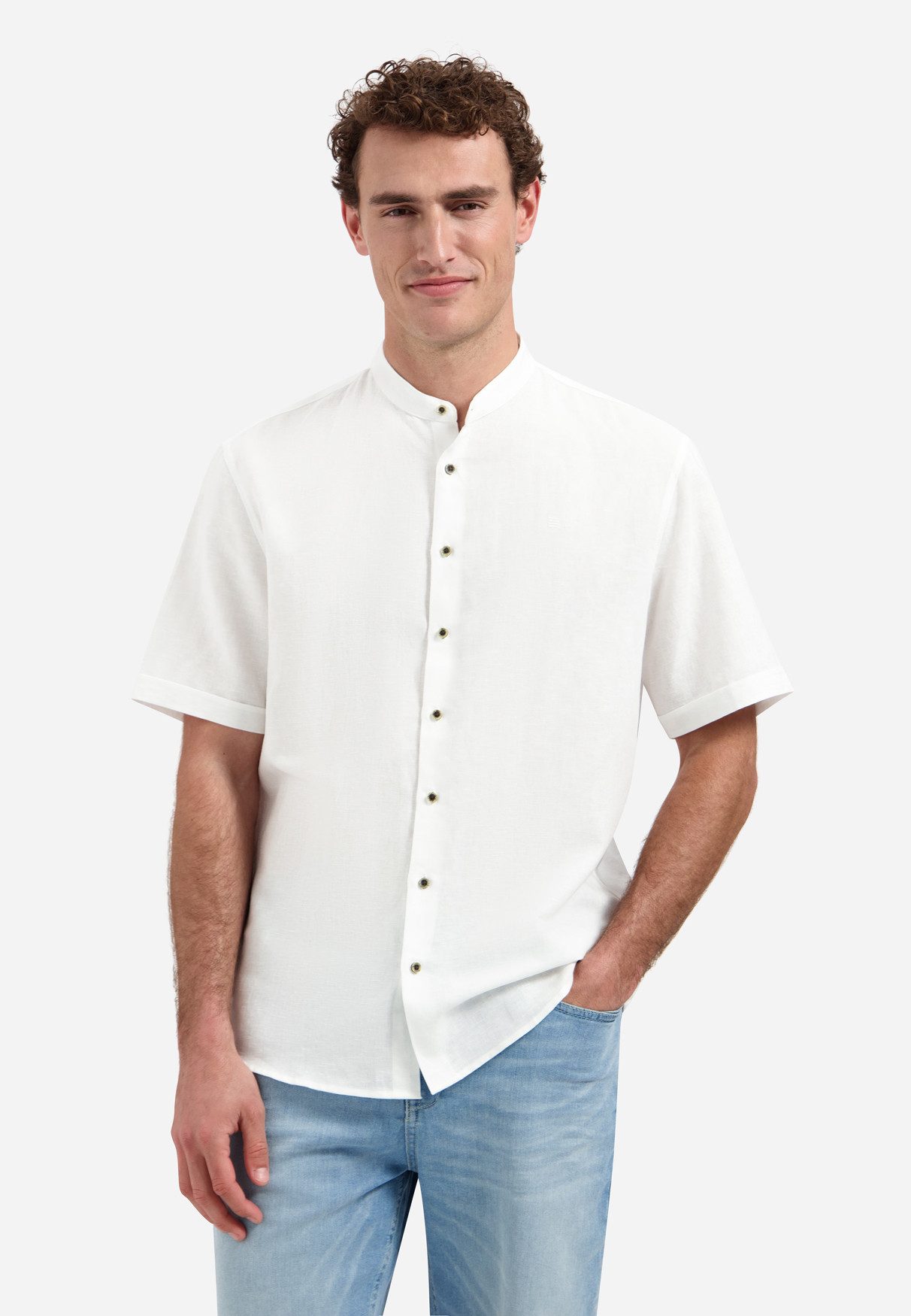 NO EXCESS Leinenhemd Hemd Kurzarm - No Excess Shirt Short Sleeve Granddad