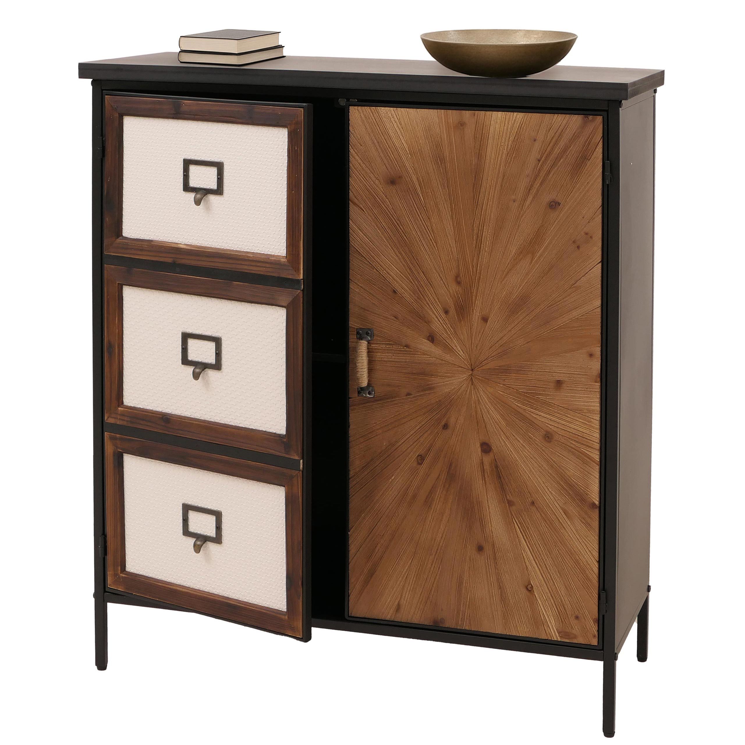 MCW Apothekerschrank MCW-O79-NH Stabiles Gestell aus Eisen