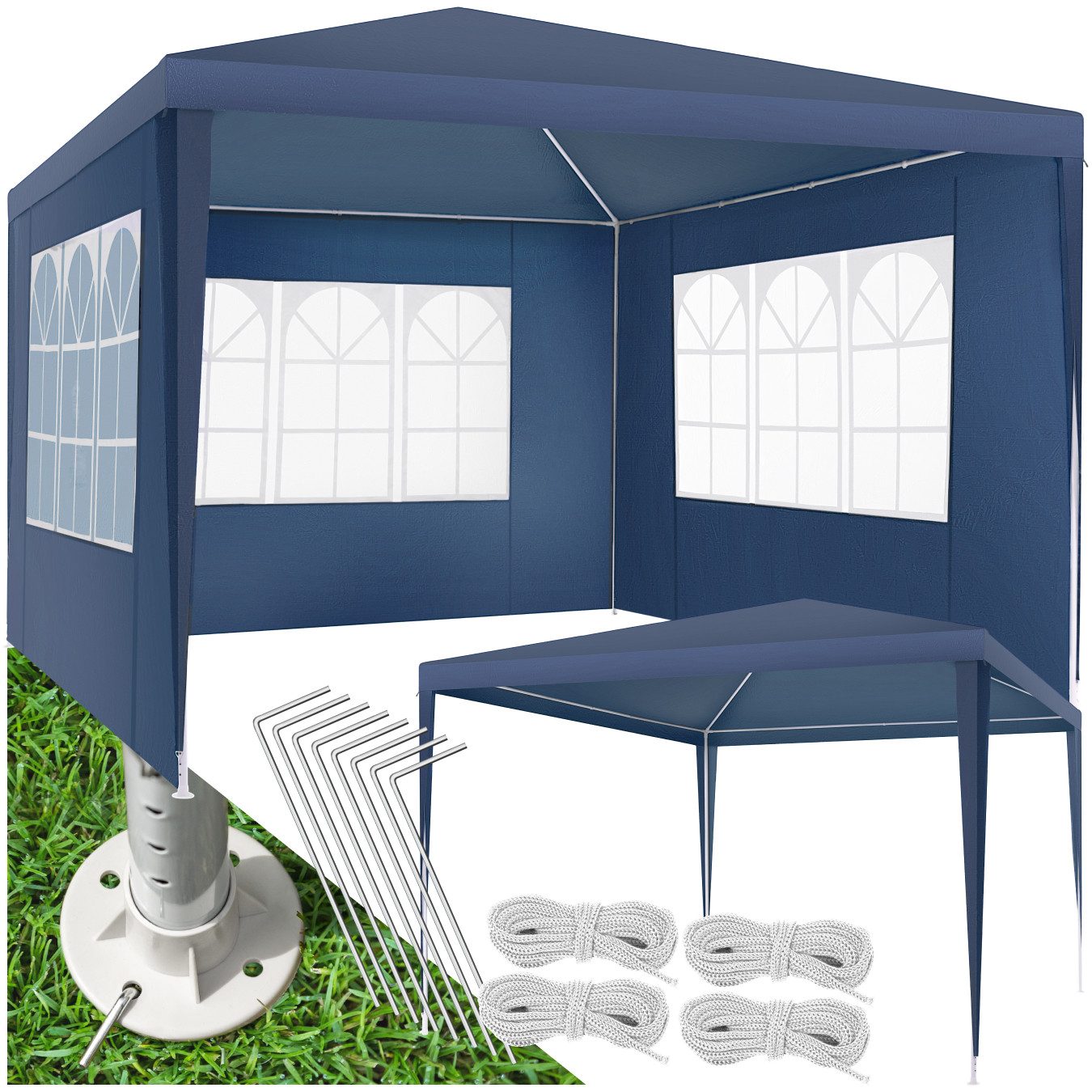 tectake Pavillon Terrassenüberdachung Borientalischan 3x3m mit günstig online kaufen