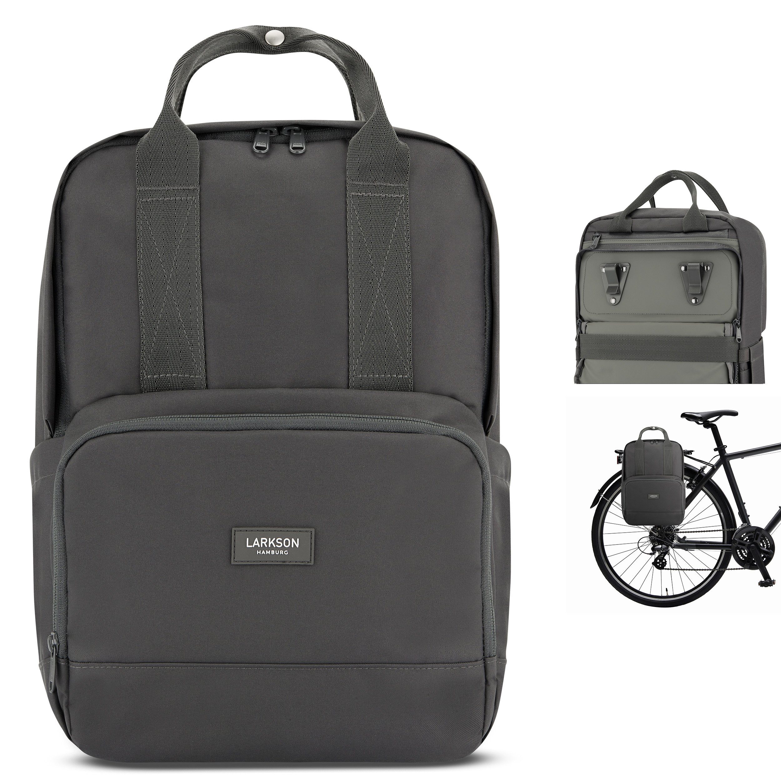 LARKSON Fahrradtasche No 6 Bike Fahrrad Rucksack Gepäckträger, Rucksack und Gepäckträgertasche, Wasserabweisend