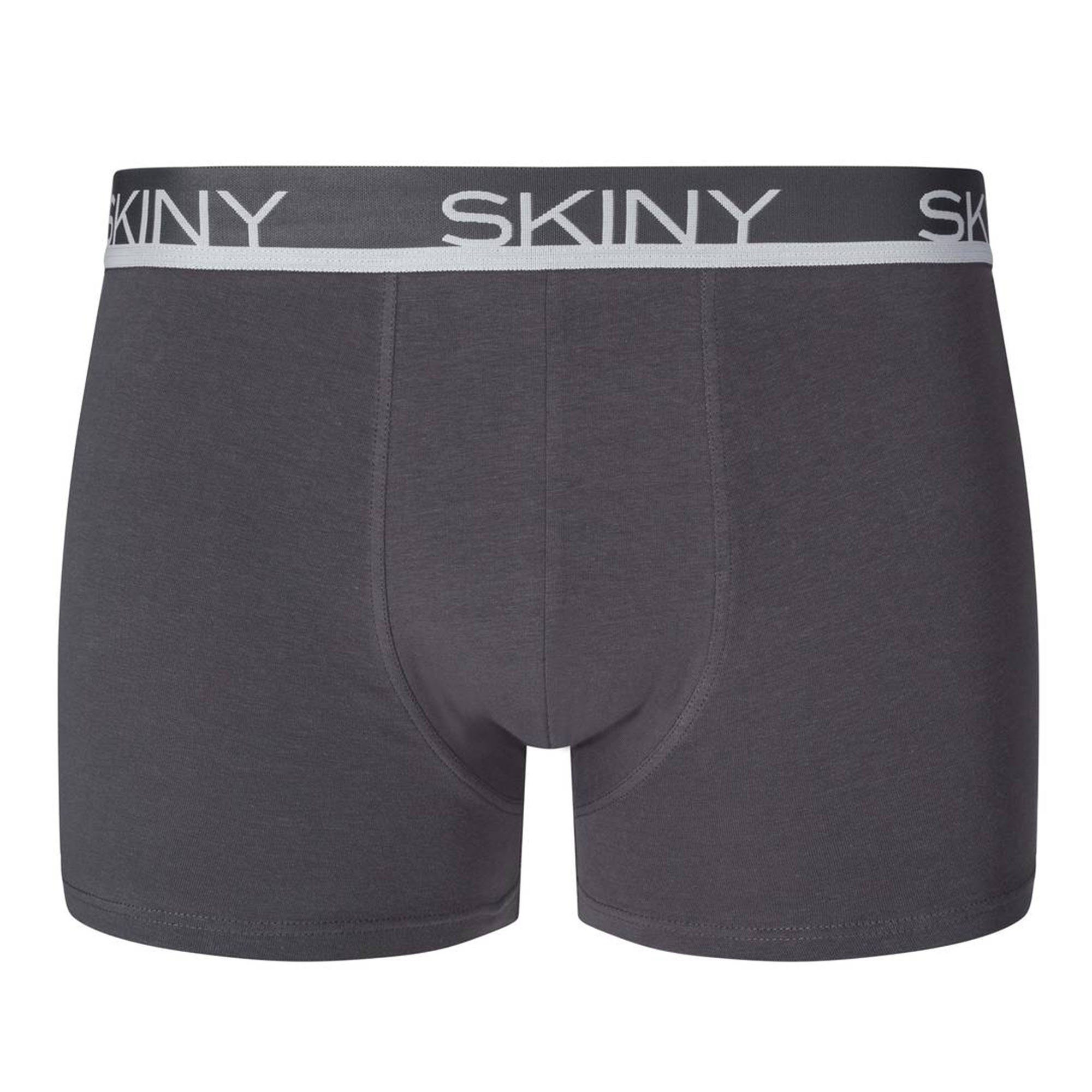 Skiny Boxer Herren Boxer Pack Shorts Pants Trunks, 3er - Grau/Blau/Schwarz