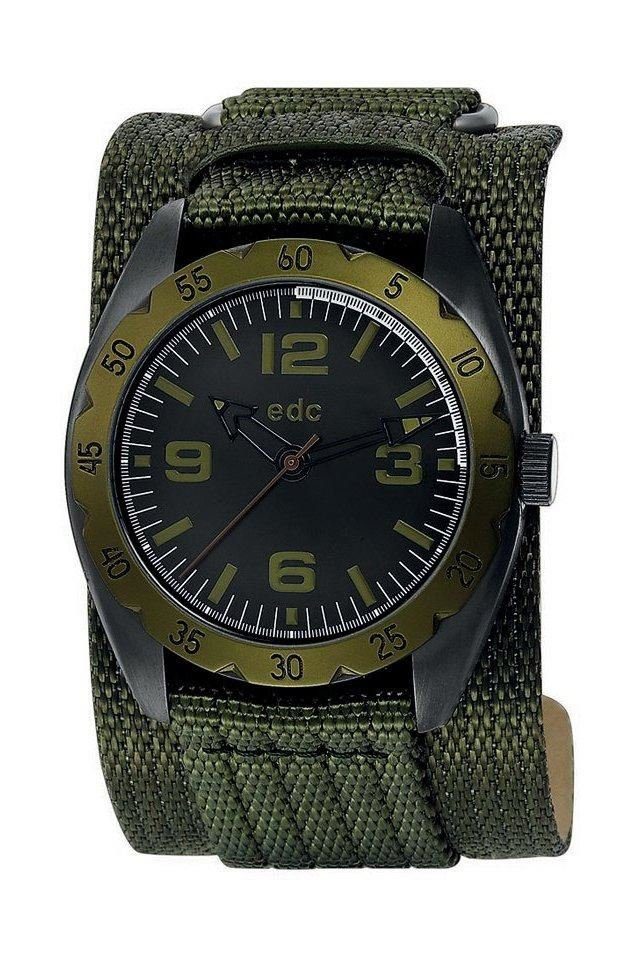 edc by Esprit Quarzuhr Metal Grid Battle Green, aus Edestahl, mit Textil-/L günstig online kaufen