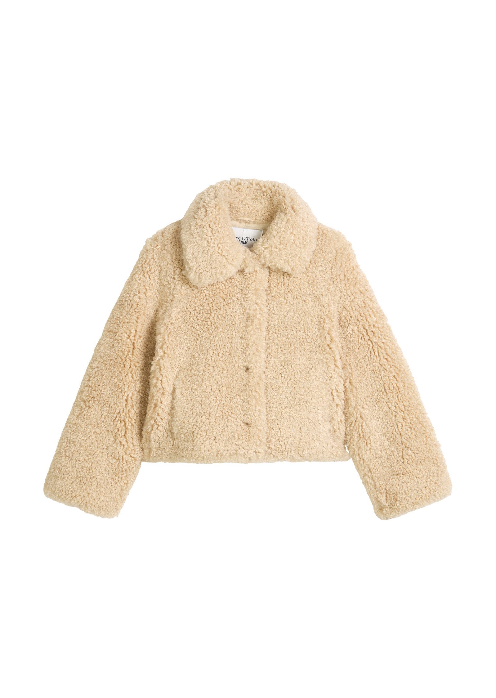 Outdoorjacke aus weichem Curly-Plüsch