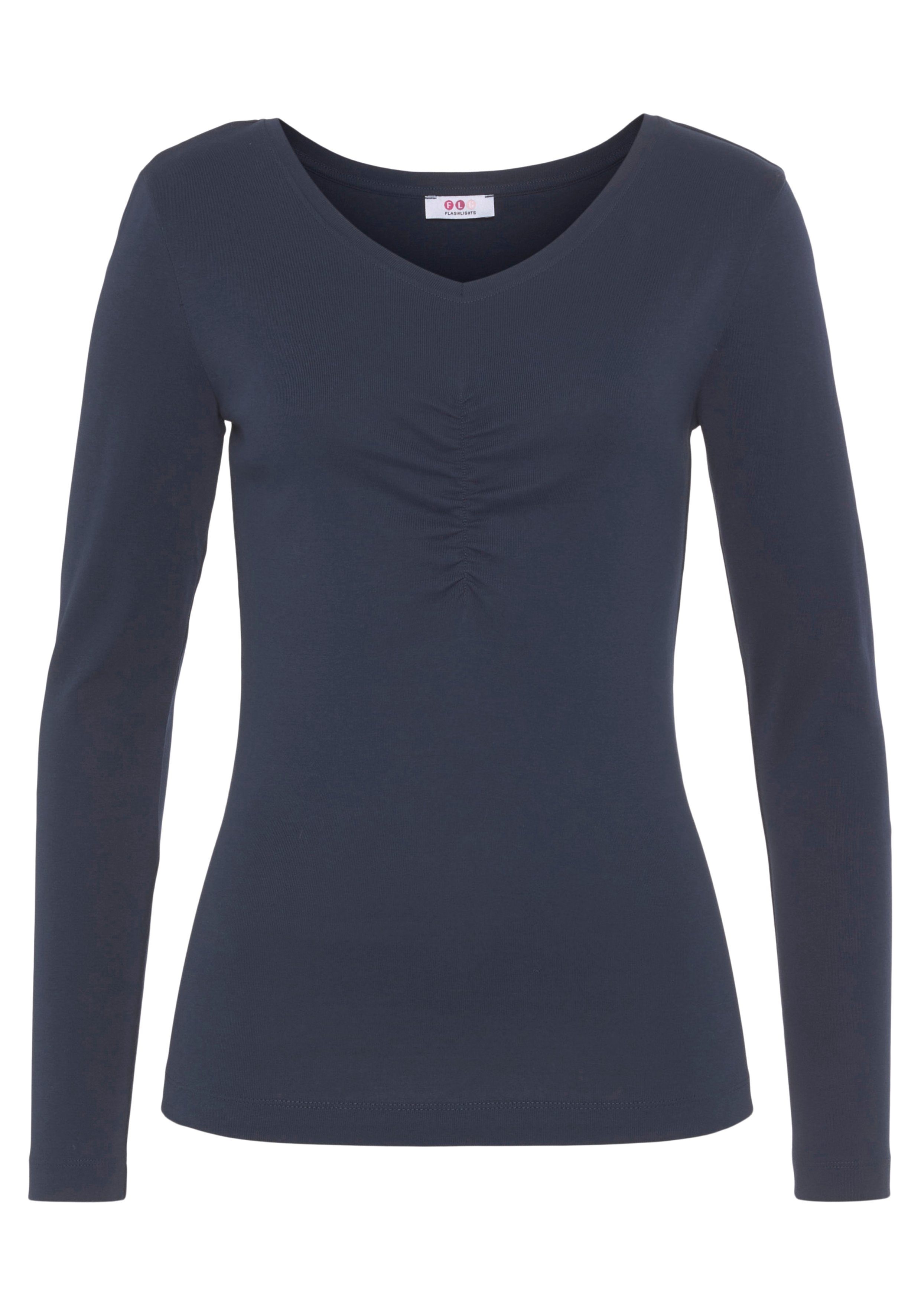 Flashlights Longsleeve (2er- Pack) Langarm, sehr figurbetonter Schnitt, Feinrippstoff, Basic-Stil