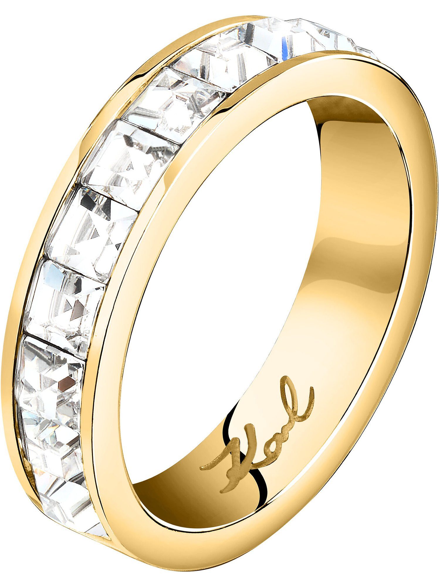 KARL LAGERFELD Fingerring Karl Lagerfeld Damen-Damenring Edelstahl Kristall, Kristall