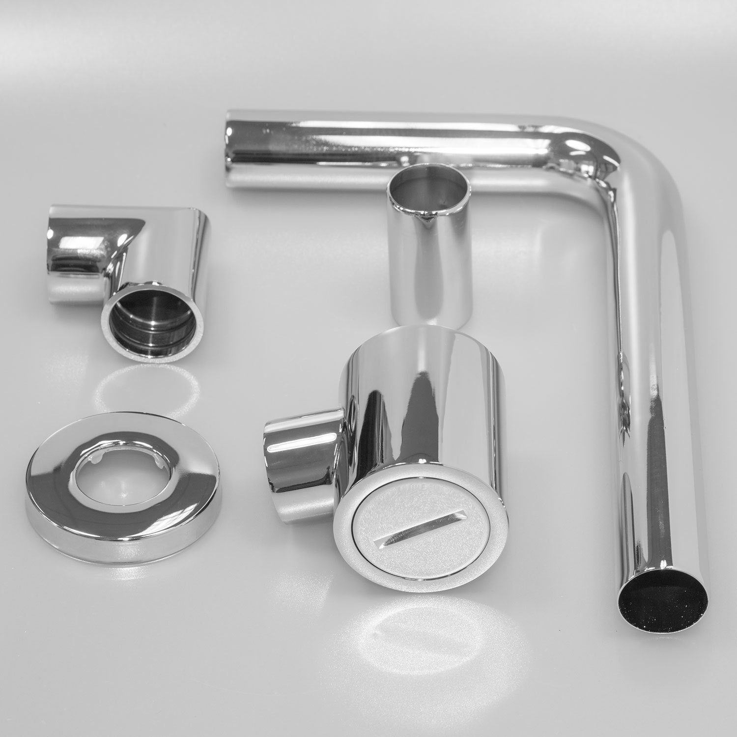 NEG Ablaufgarnitur NEG Raumspar-Siphon NX62R (rund) (62R) Hochglanz