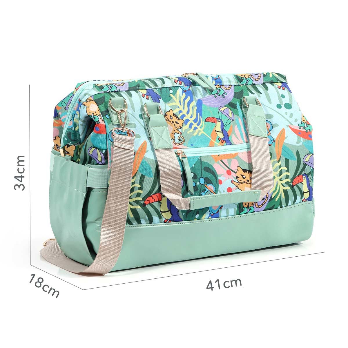 MILK&MOO Wickeltasche Milk&Moo Jungle Friends Wickeltasche Mehrfarbig