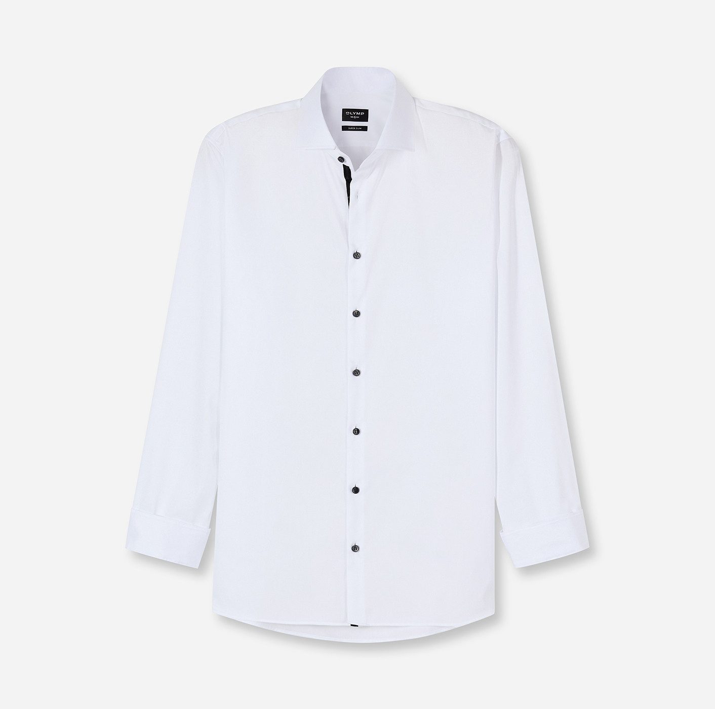 OLYMP Langarmhemd No. Six Businesshemd, super slim, Royal-Kentkragen, unifarben