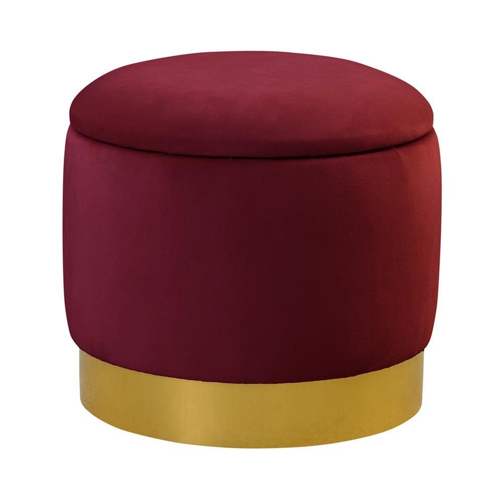 JVmoebel Hocker Roter moderner Pouf Polsterhocker Made Hocker Fußhocker in Europe Rund (Hocker), Sitz