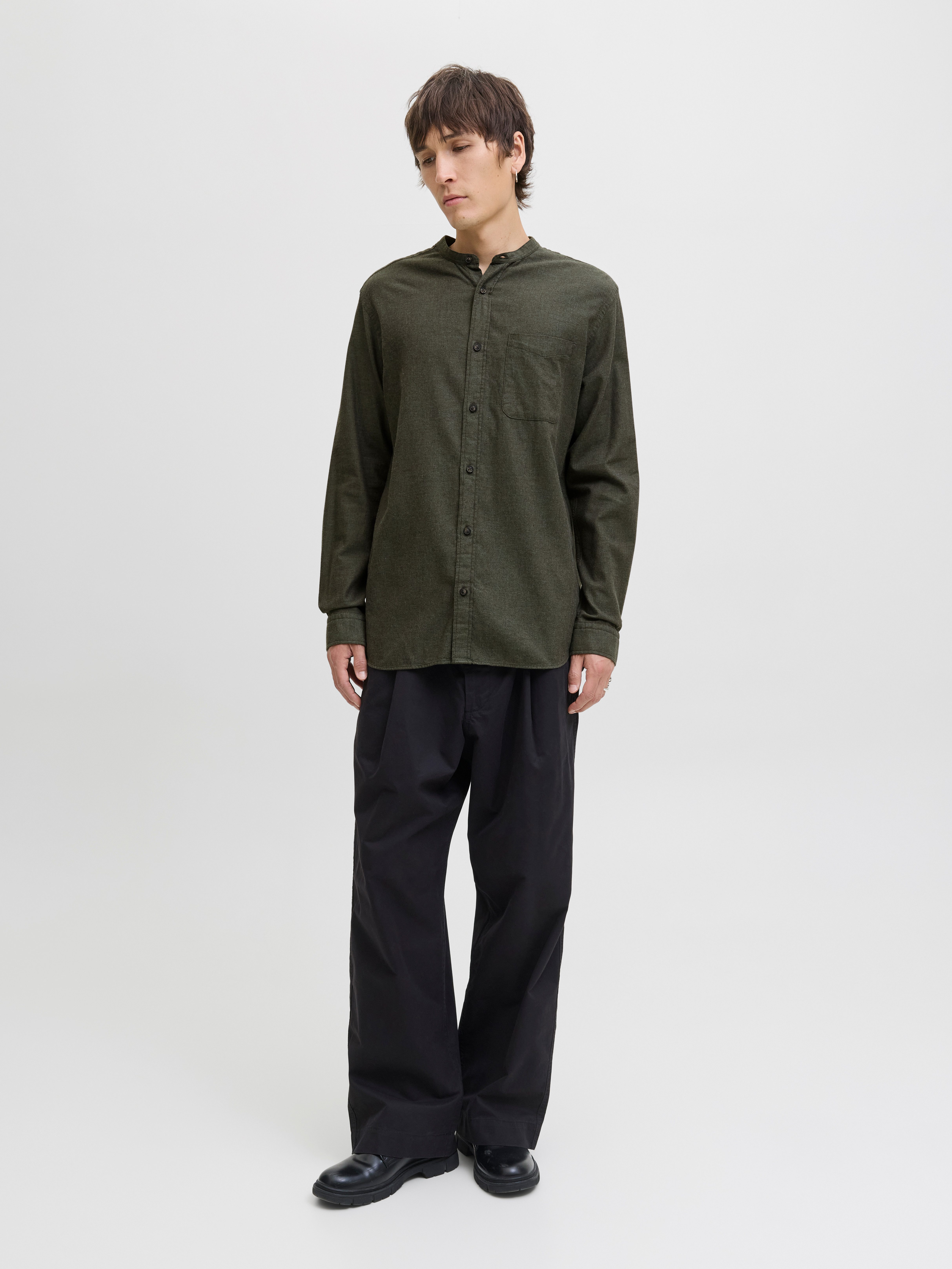 Jack & Jones Langarmhemd JJEBAND MELANGE SHIRT L/S SN – Bild 4 von 5