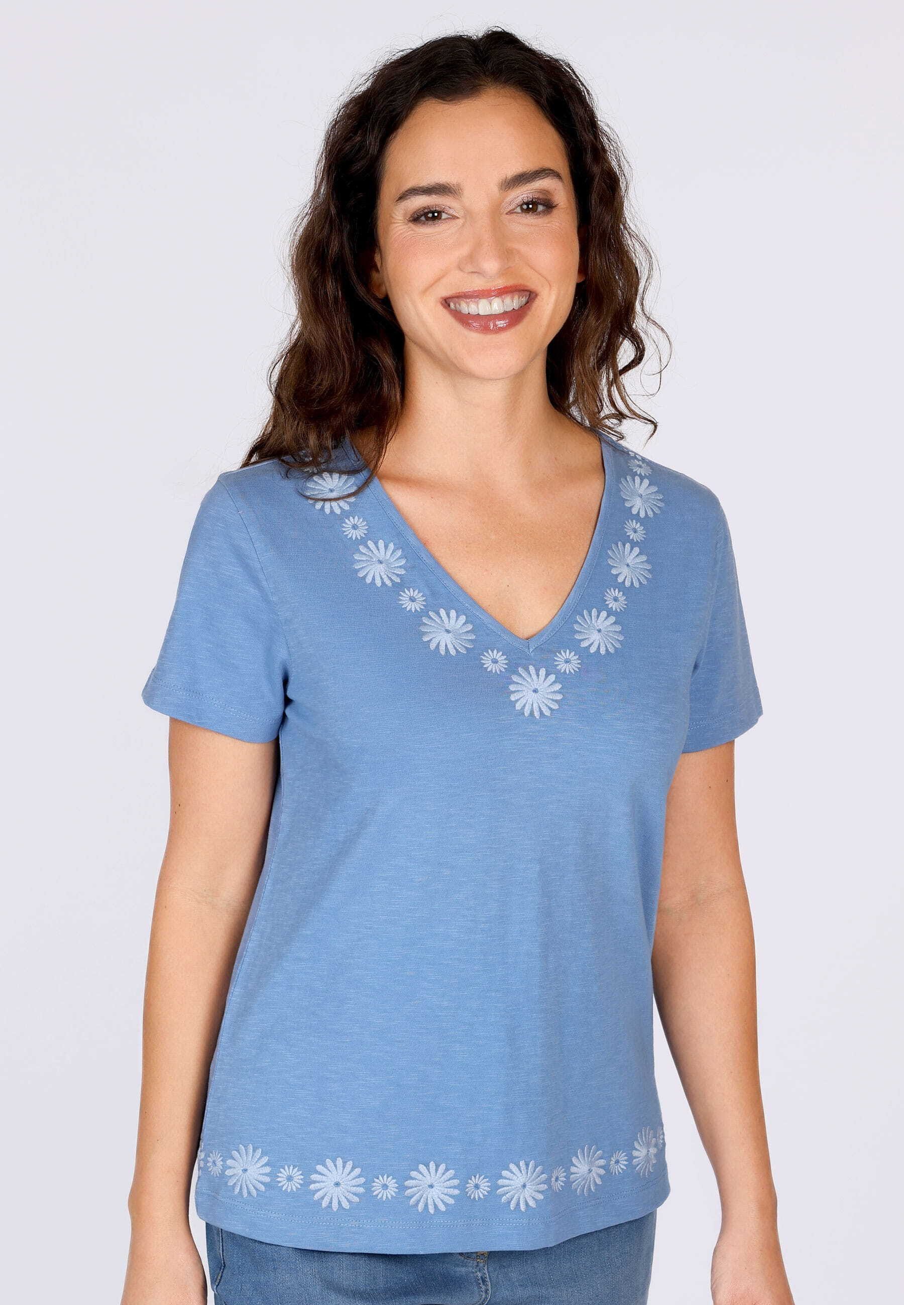 Sorgenfri Sylt T-Shirt Lalinara Stickdetails