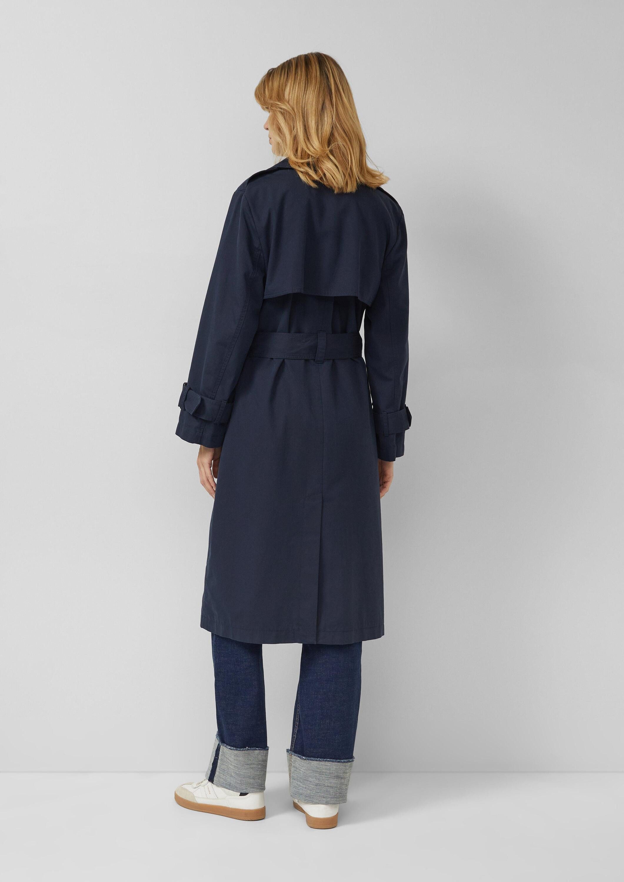 s.Oliver Trenchcoat Outdoor-Mantel Leichter Trenchcoat aus Lyocell