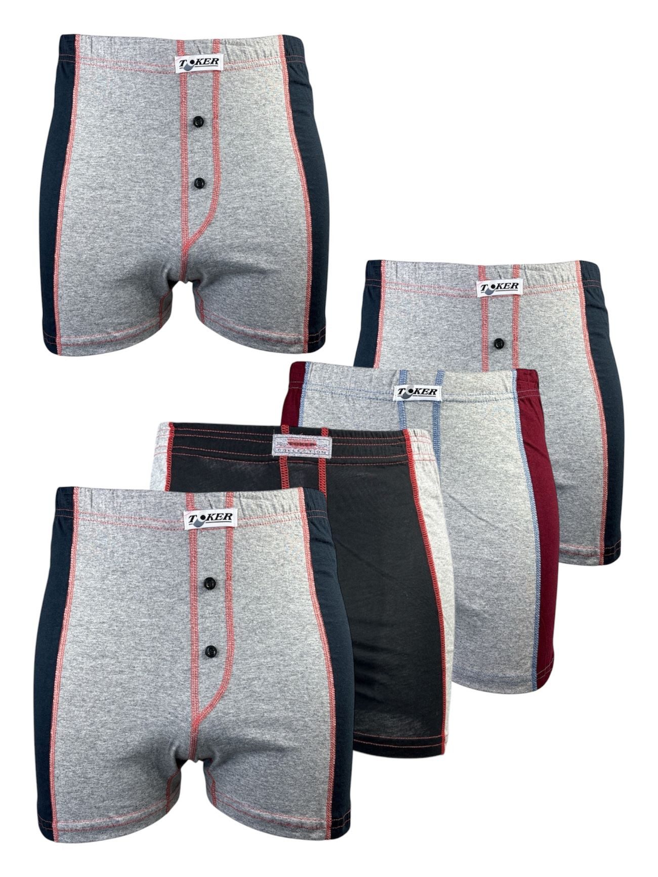Boxershorts Short´s mit Knopfleiste und Eingriff, 100% Baumwolle