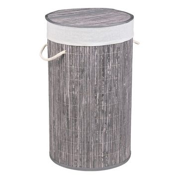 WENKO Wäschekorb Bamboo, 55 Liter, mit Deckel