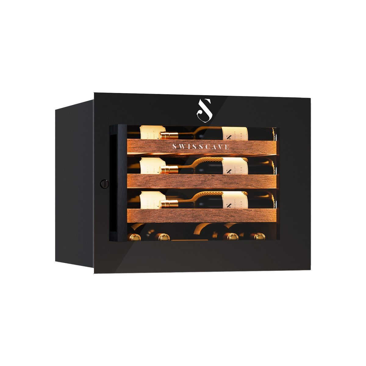 Swisscave Einbauweinkühlschrank WIB-45F. 1-Zonen Weinkühlschrank, 45cm, 24 Flaschen, 5 Jahre Garantie, für 24 Standardflaschen á 0,75l