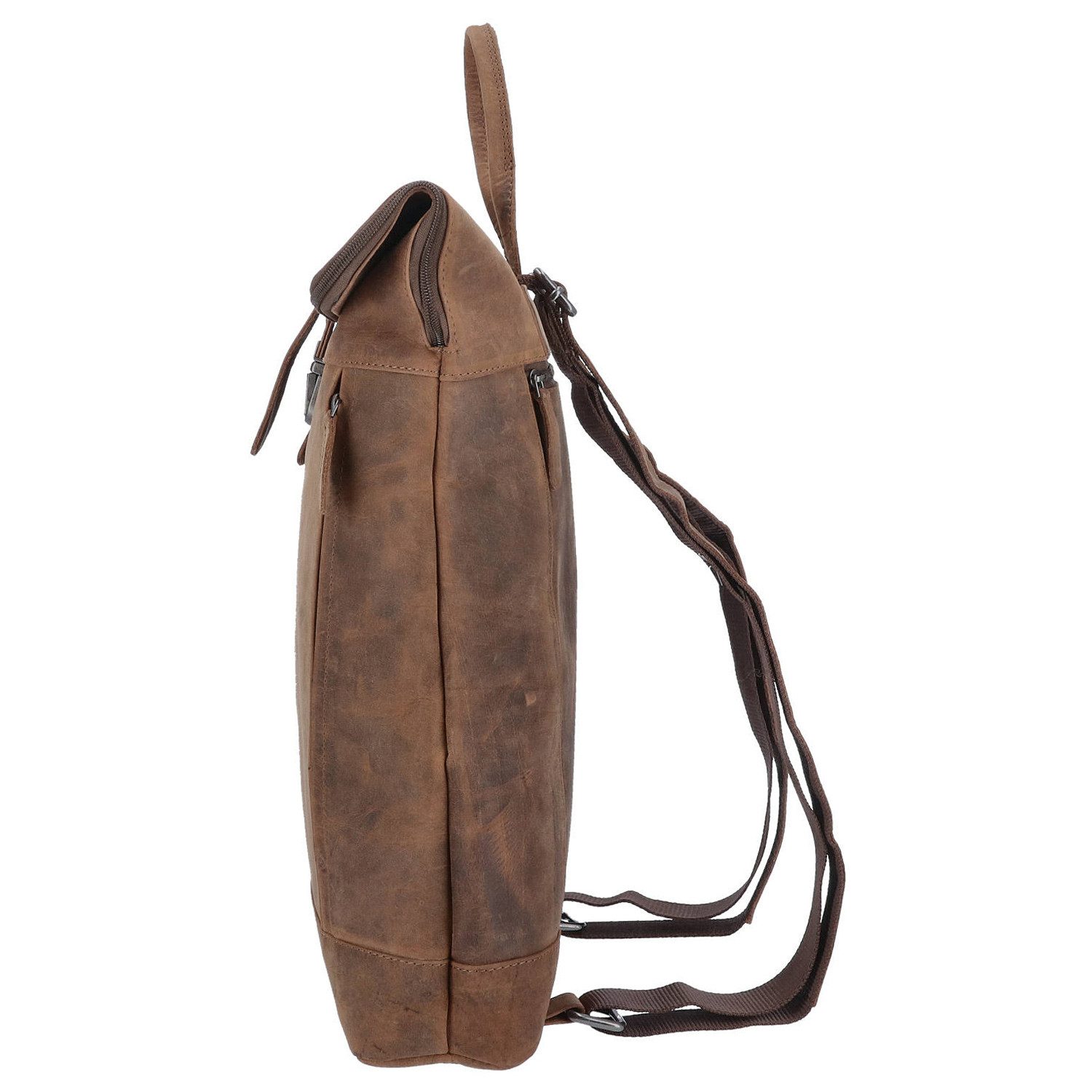 The Skandinavian Brand Freizeitrucksack The Skandinavian Brand Leder Freizeit Rucksack Cognac (1-tlg)