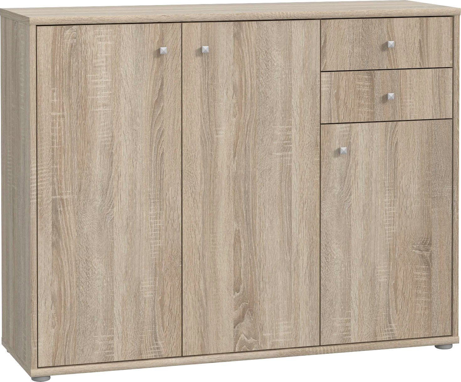 FORTE Kommode Tempra, Kommode, 3 Türen, 2 Schubkästen, viel Stauraum, Breite 108,8 cm