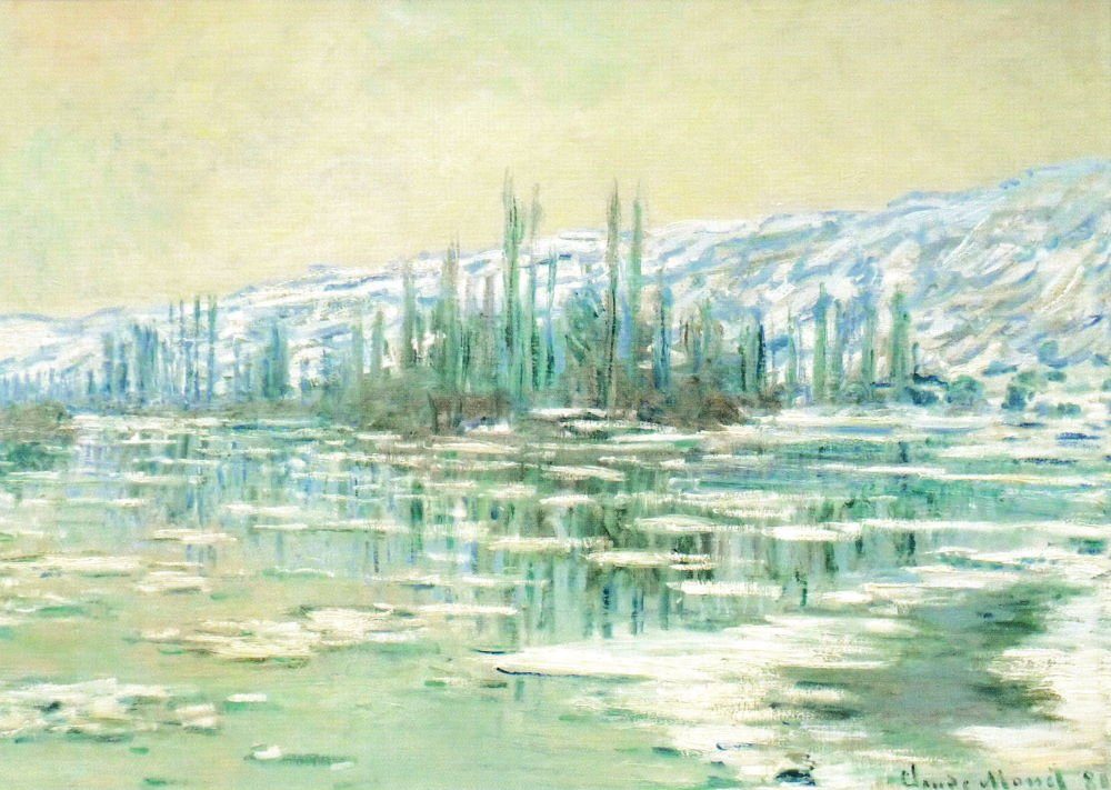 Postkarte Kunstkarte Claude Monet "Eisbruch"
