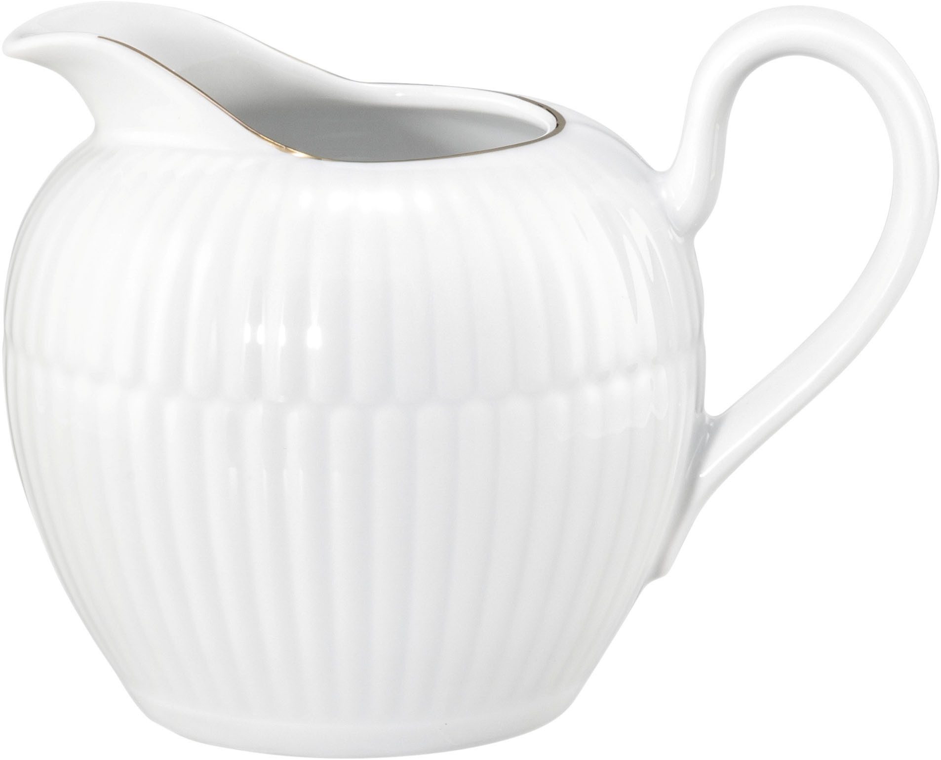 Seltmann Weiden Milchkännchen Amina, 0,29 l, (1-St), Kleines Kännchen, Kanne mit Relief und edler Goldumrandung