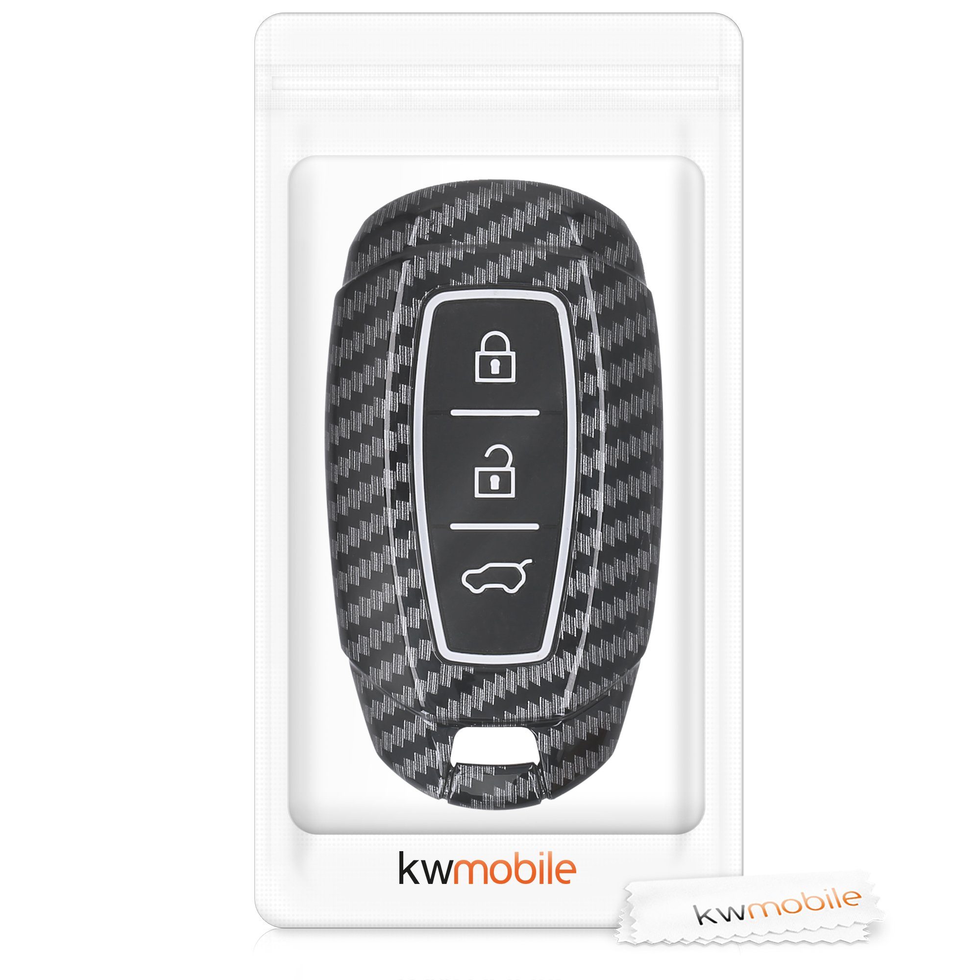 Hyundai Schlüsselhülle Hülle Autoschlüssel Schlüsseltasche für kwmobile für Hardcover Hyundai, Schutzhülle