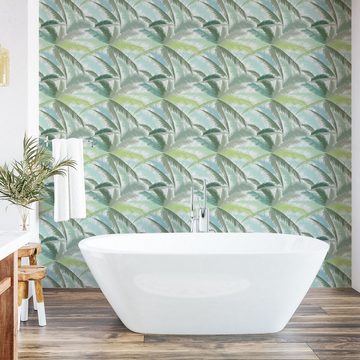 Abakuhaus Vinyltapete selbstklebendes Wohnzimmer Küchenakzent, Palme Branchen grünen Green