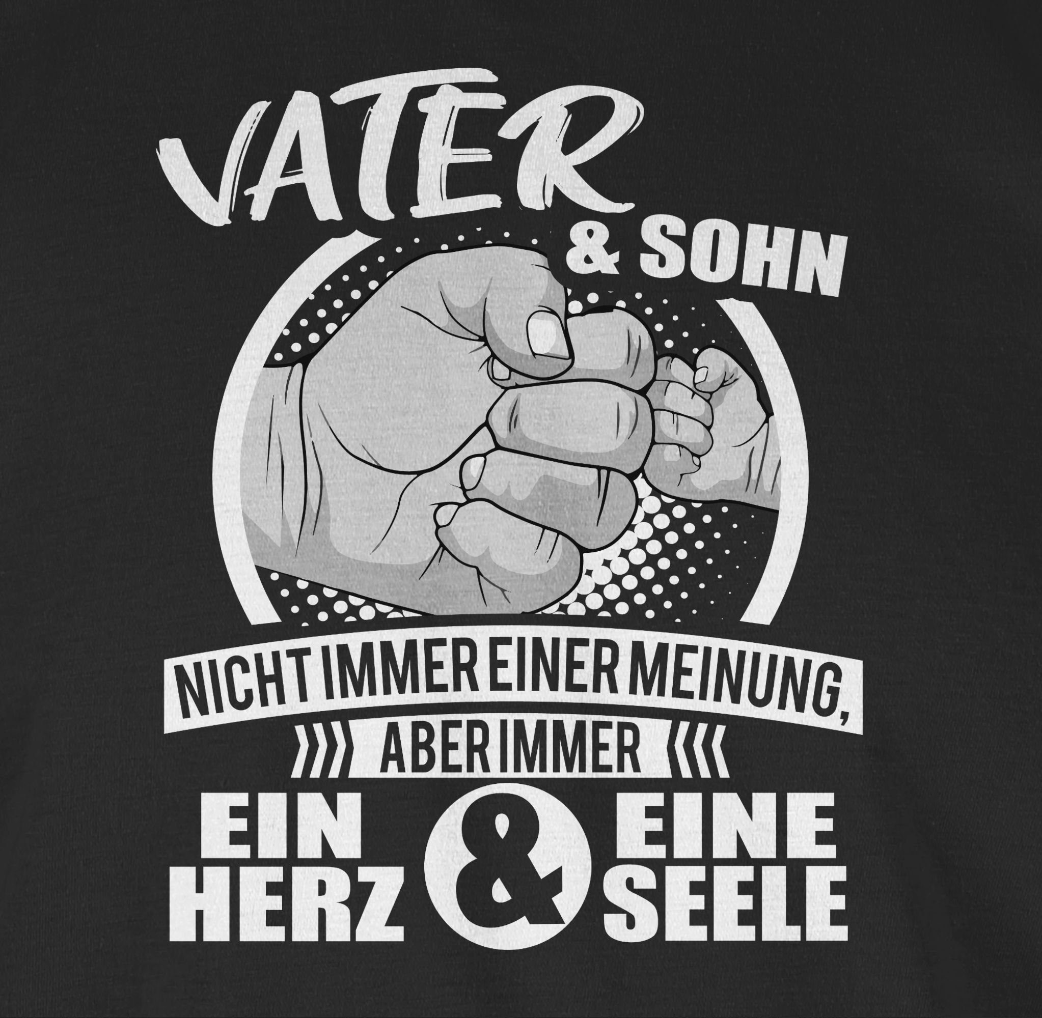 Seele Schwarz & ein Familie Sohn & Herz 01 Shirtracer eine T-Shirt Partner-Look Immer Vater Papa