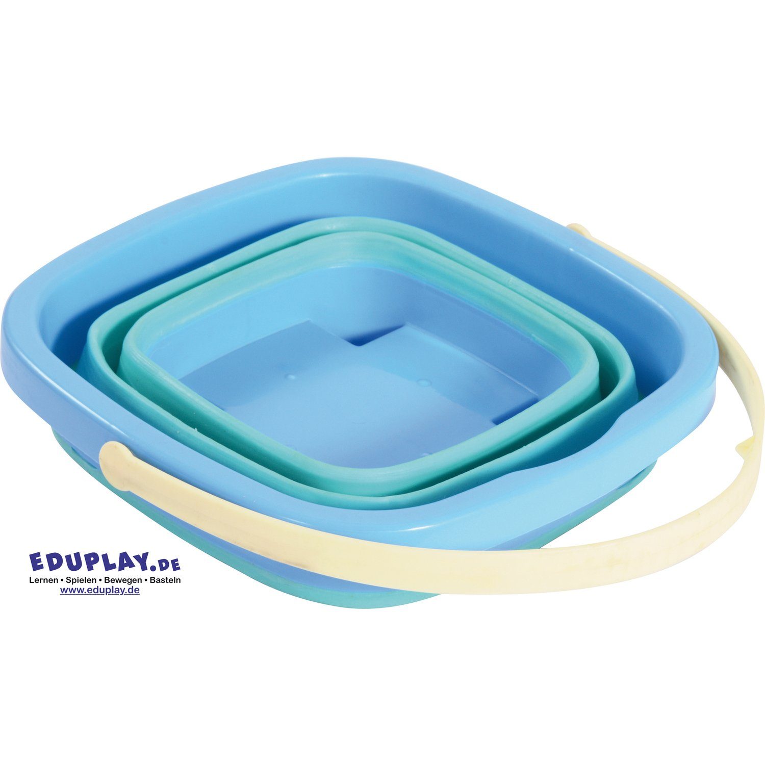 EDUPLAY Badespielzeug Faltbarer Eimer, 2 L, quadratisch, platzsparend 18,5 x 18,5 cm, 4,7-15 (0-tlg) – Bild 2 von 2