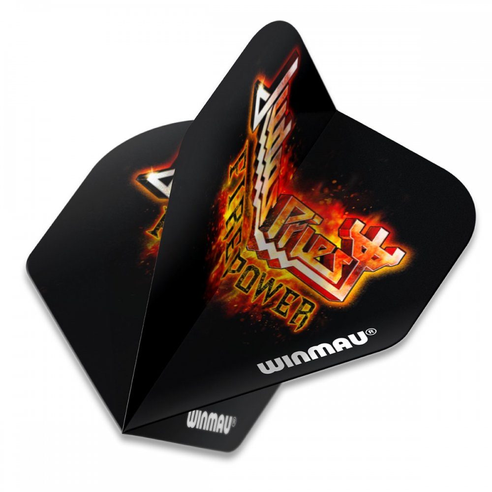 Winmau Dartpfeil Flights Rock Legends Judas Priest Flaming Logo, 100 micron