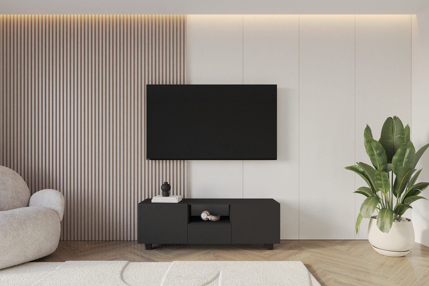 ALTDECOR Lowboard ELIO (1 St., TV-Schrank, TV Мебель, TV Cabinet, Fernsehtisch bodenstehend 140cm), Fernseher schrank, TV Kommode, TV Tisch, TV Sideboard, TV Boar