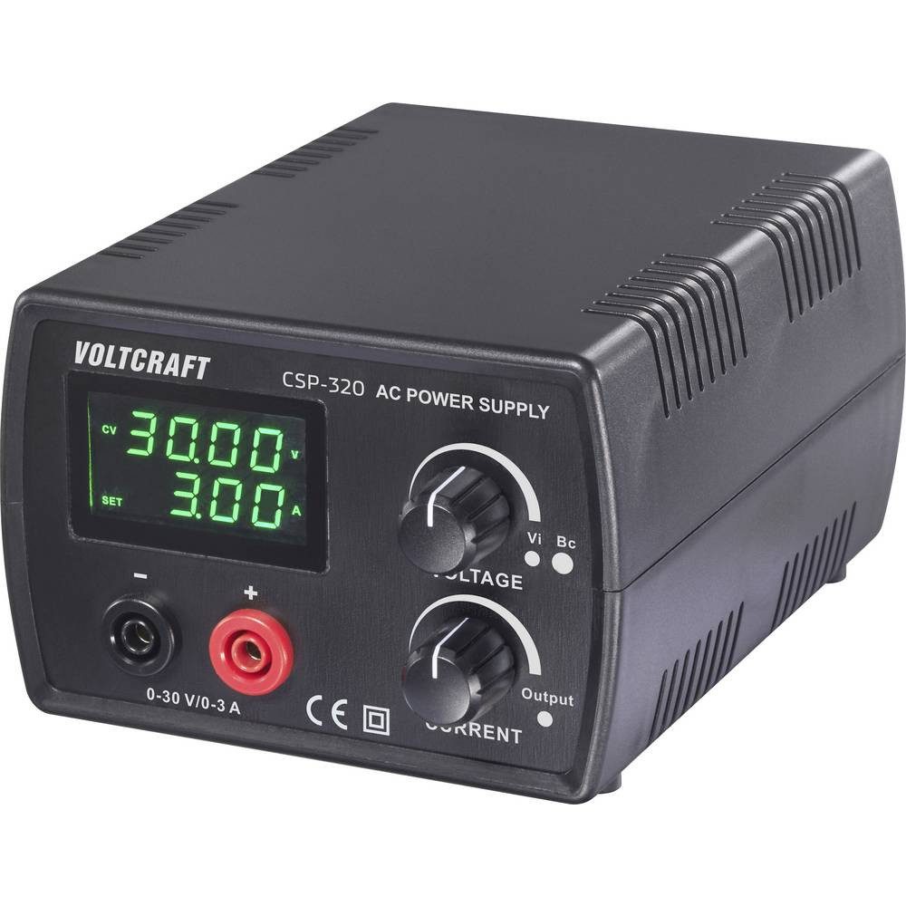 VOLTCRAFT CSP-320 Labornetzgerät, einstellbar 0 - 30 V/DC 1 - 3 A 90 W Netz- und Labor-Netzteil
