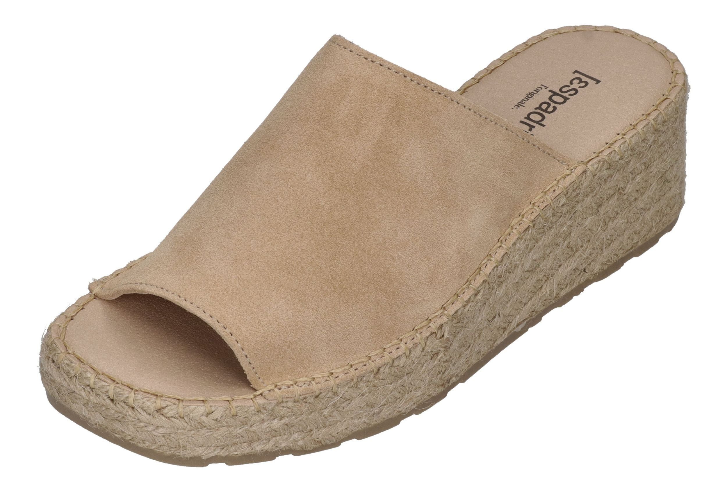 espadrij l´originale PANTOLETTE WEDGE Pantolette beige günstig online kaufen