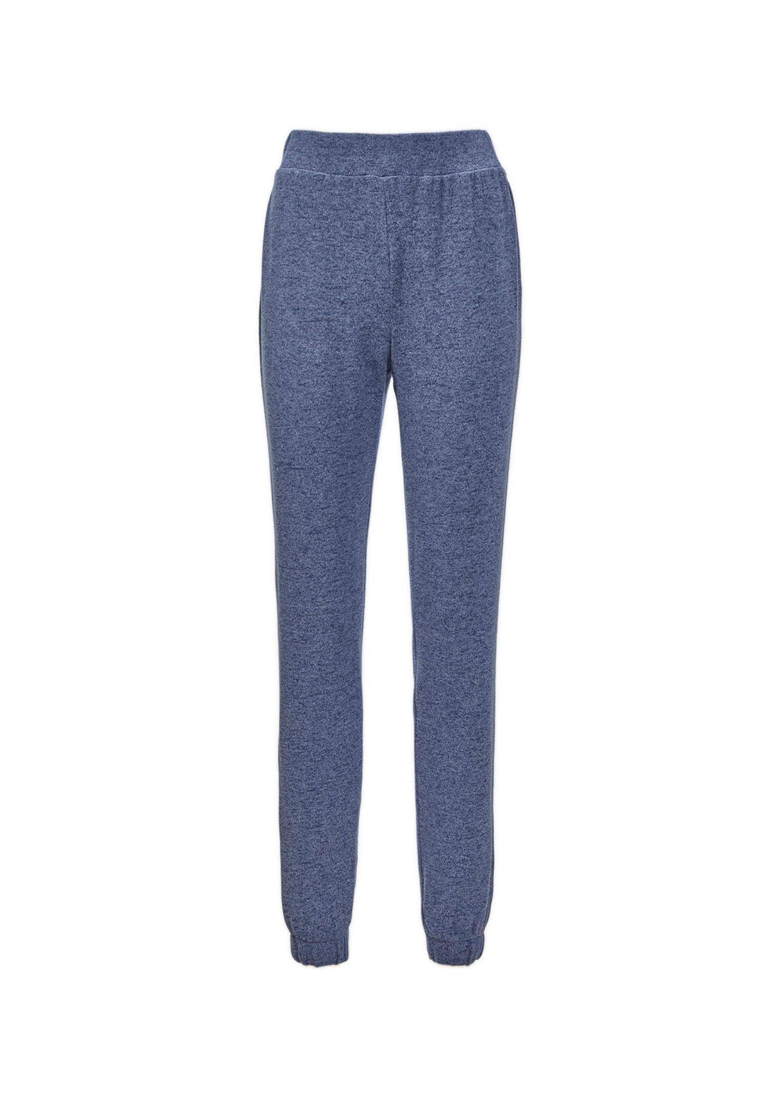 GOLDNER Stoffhose Bequeme Flausch-Freizeithose mit Bündchen günstig online kaufen