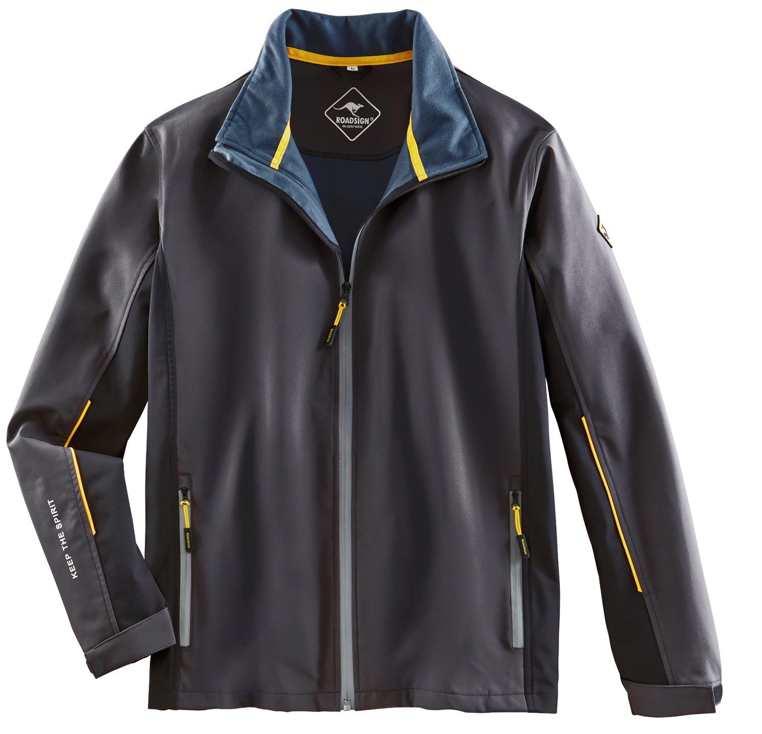 Arbeitsjacke Softshelljacke anthrazit/gelb