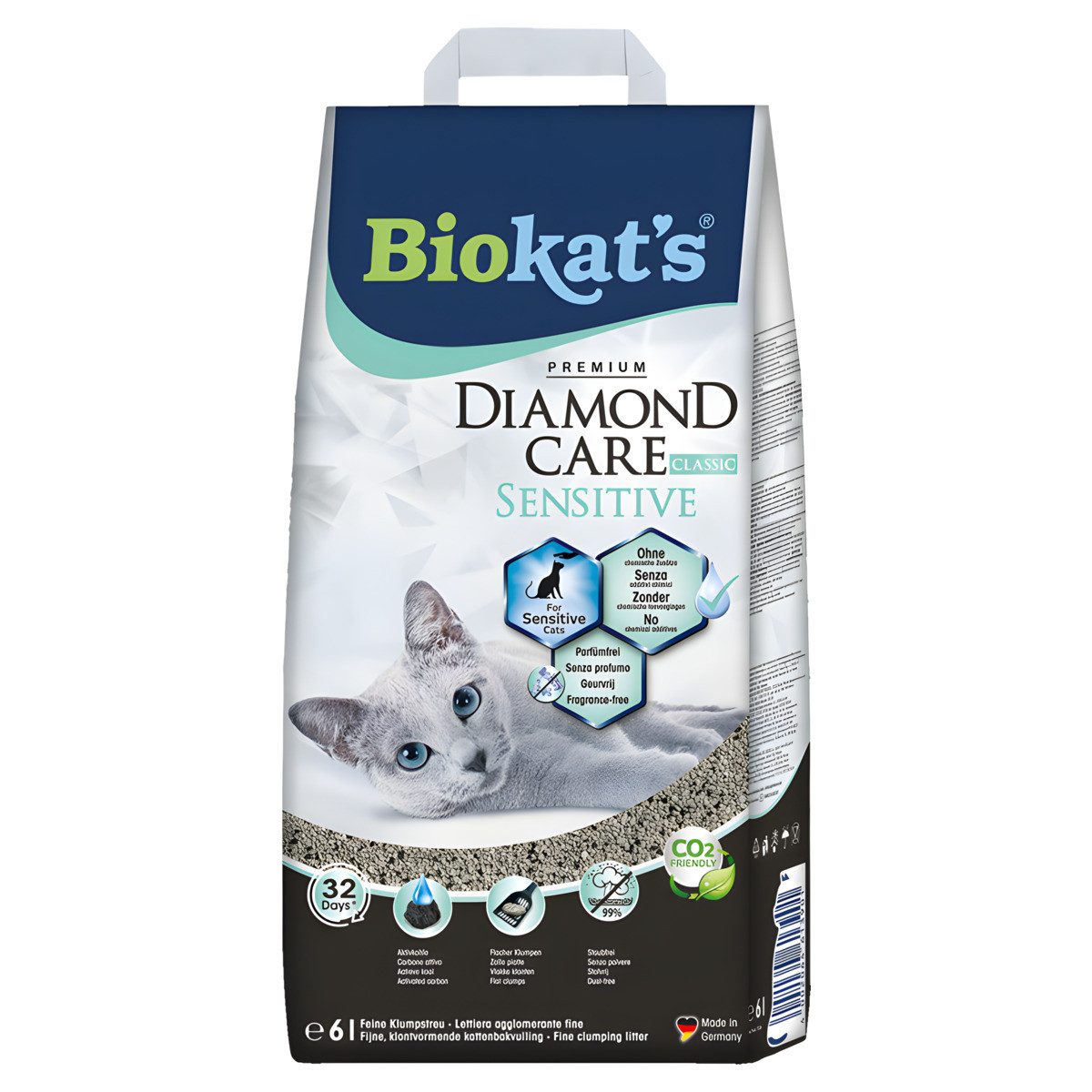 Biokats Katzenstreu Diamond Care Sensitive 6 l